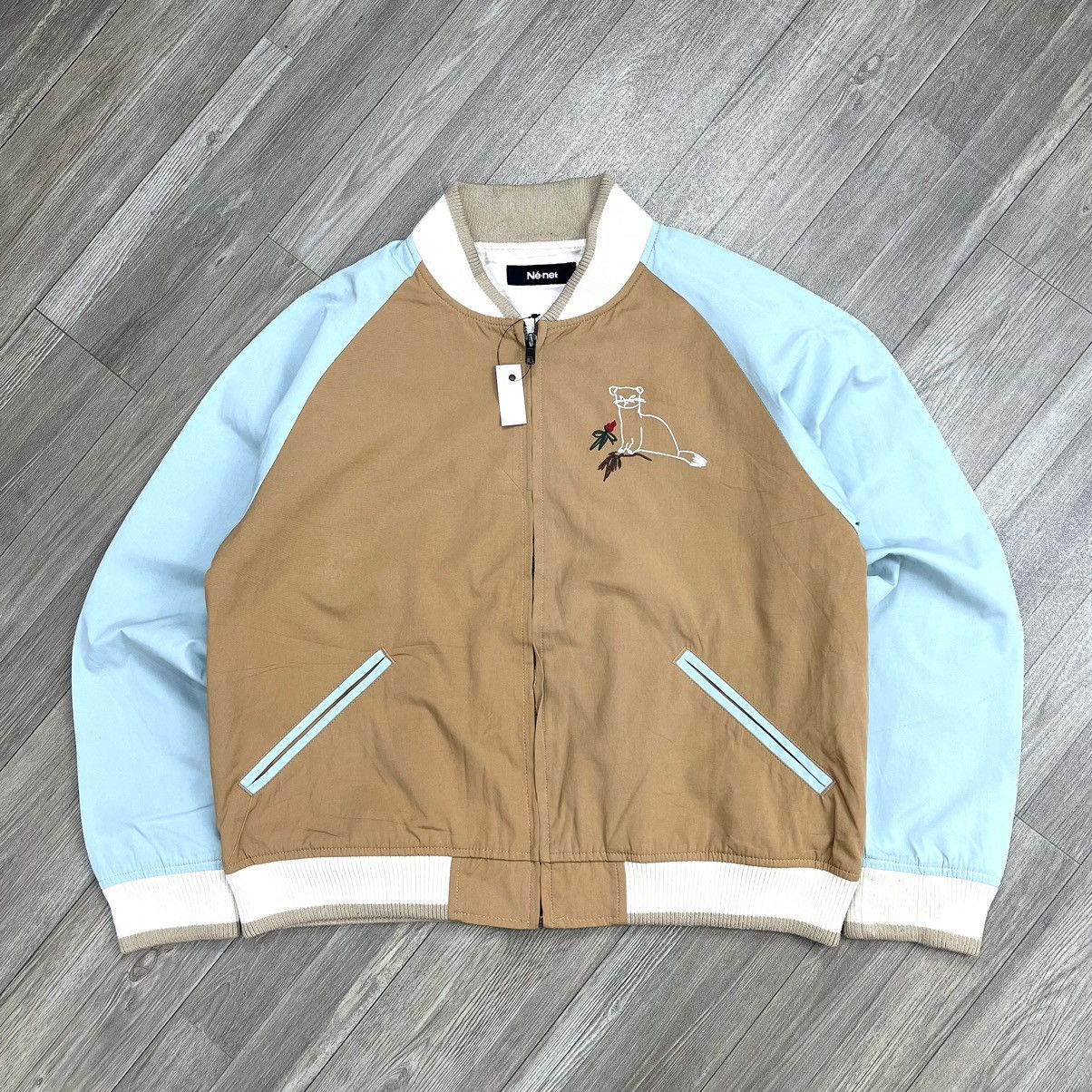 Vintage Ne-net by Issey Miyake ThreeTone Logo Varsity Jacket