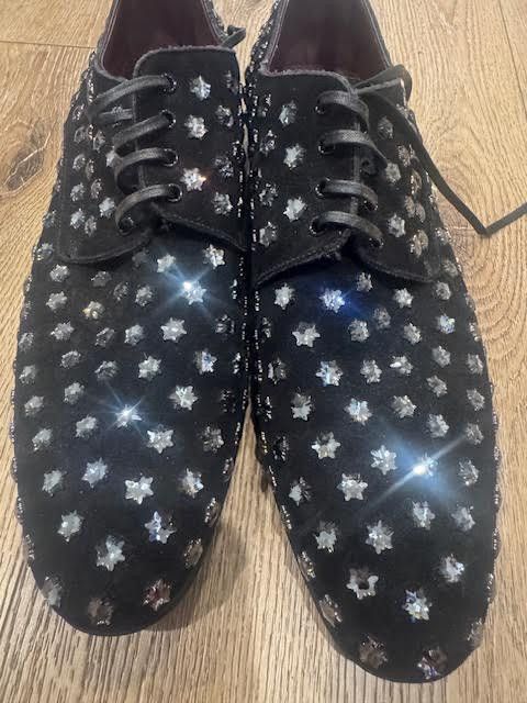 Dolce & Gabbana Dolce and Gabbana Crystal Star Suede Studded Derby Size US 8.5 / EU 41-42 - 12 Thumbnail