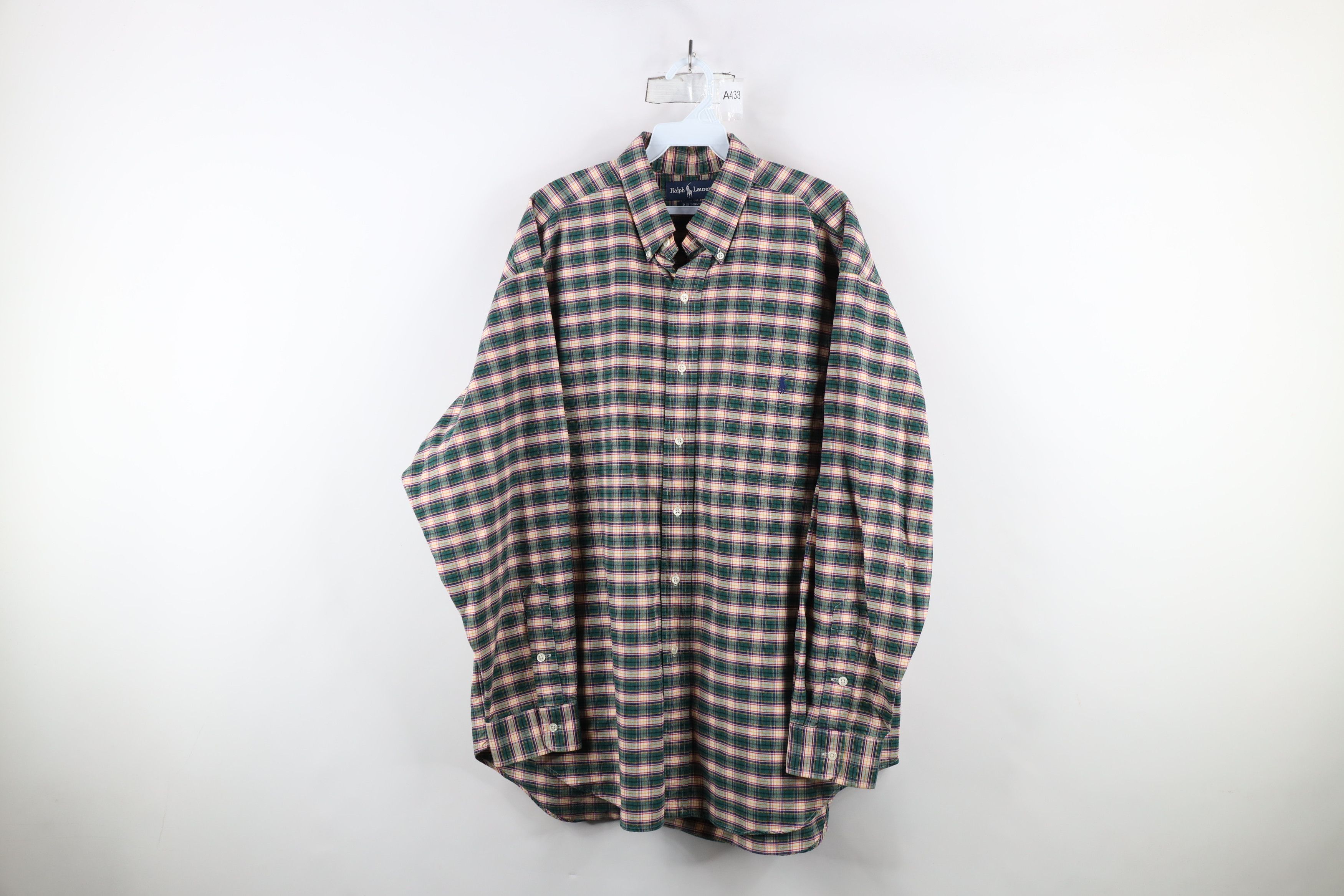 Ralph Lauren × Vintage Vintage 90s Ralph Lauren Shirt Oversized Button Down Shirt Size US L / EU 52-54 / 3 - 1 Thumbnail