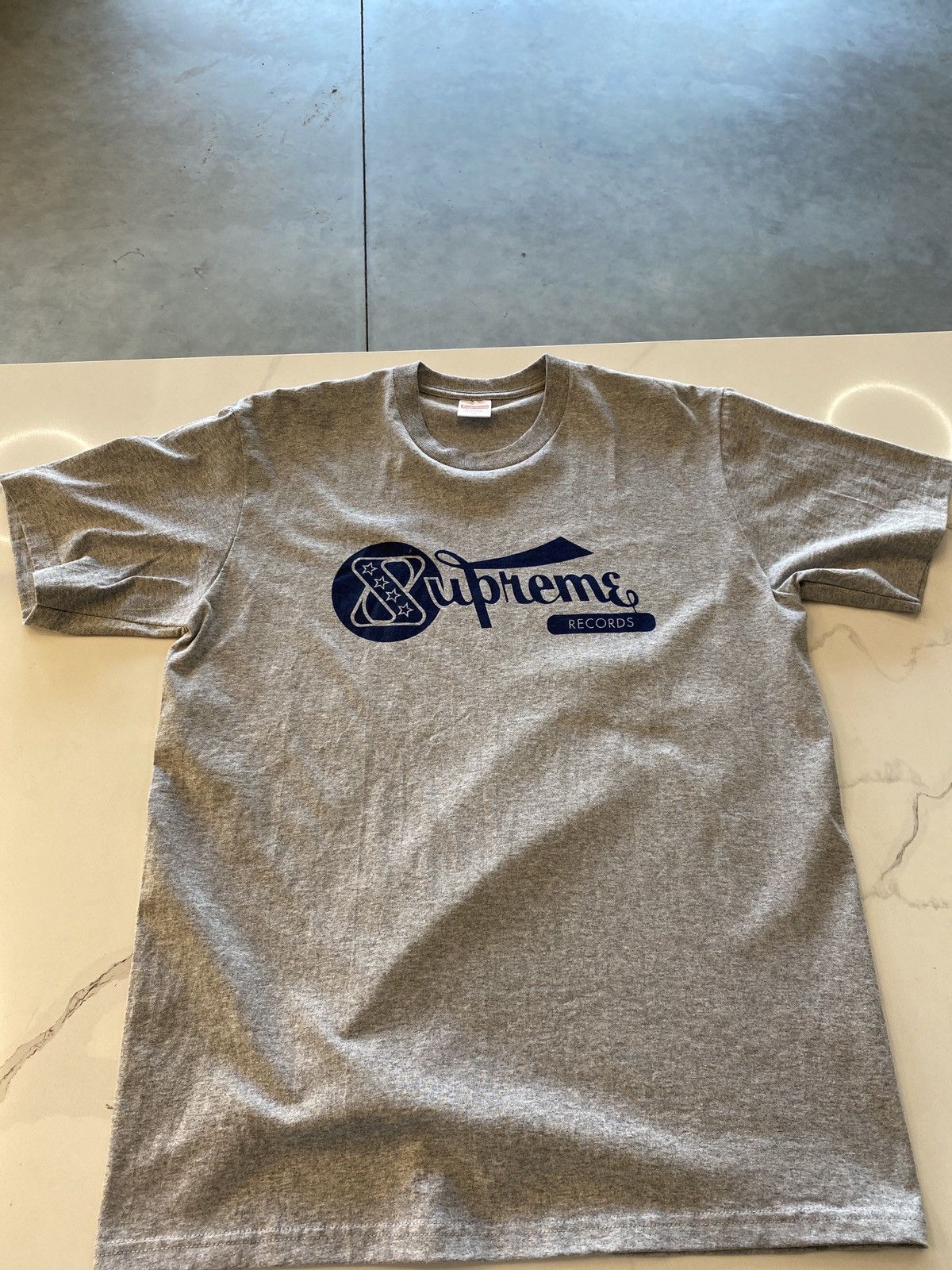 Supreme Supreme Records Tee Grey Size US M / EU 48-50 / 2 - 1 Thumbnail