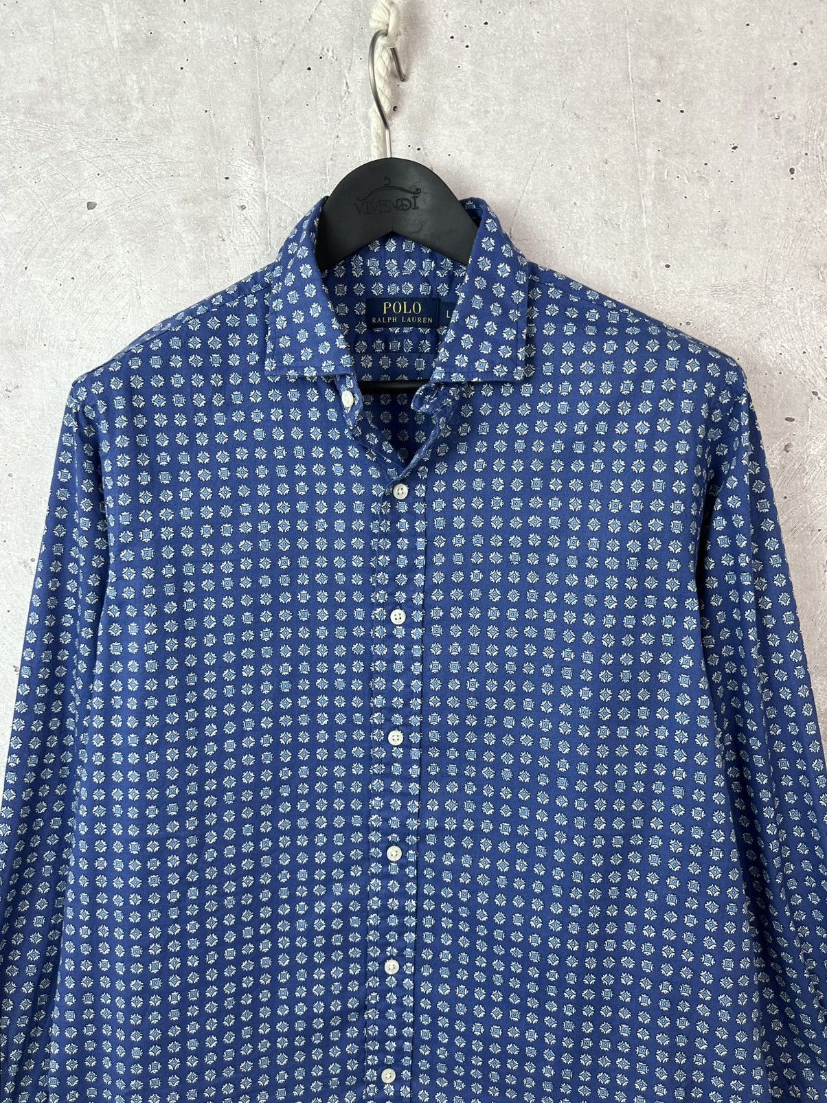 Polo Ralph Lauren Ralph Lauren Blue Cotton Long Sleeve Men’s Patterned Shirt Size US L / EU 52-54 / 3 - 2 Thumbnail