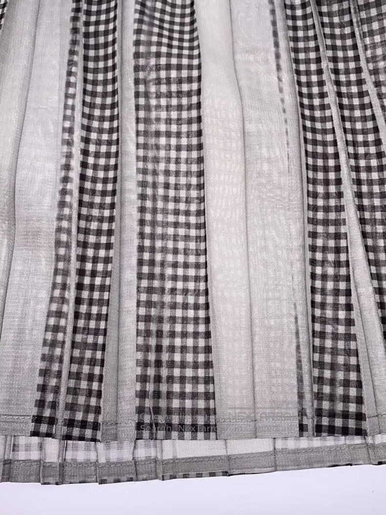 Issey Miyake Issey Miyake size:3 Plaid Pleated Midi Skirt Size 23" - 8 Thumbnail