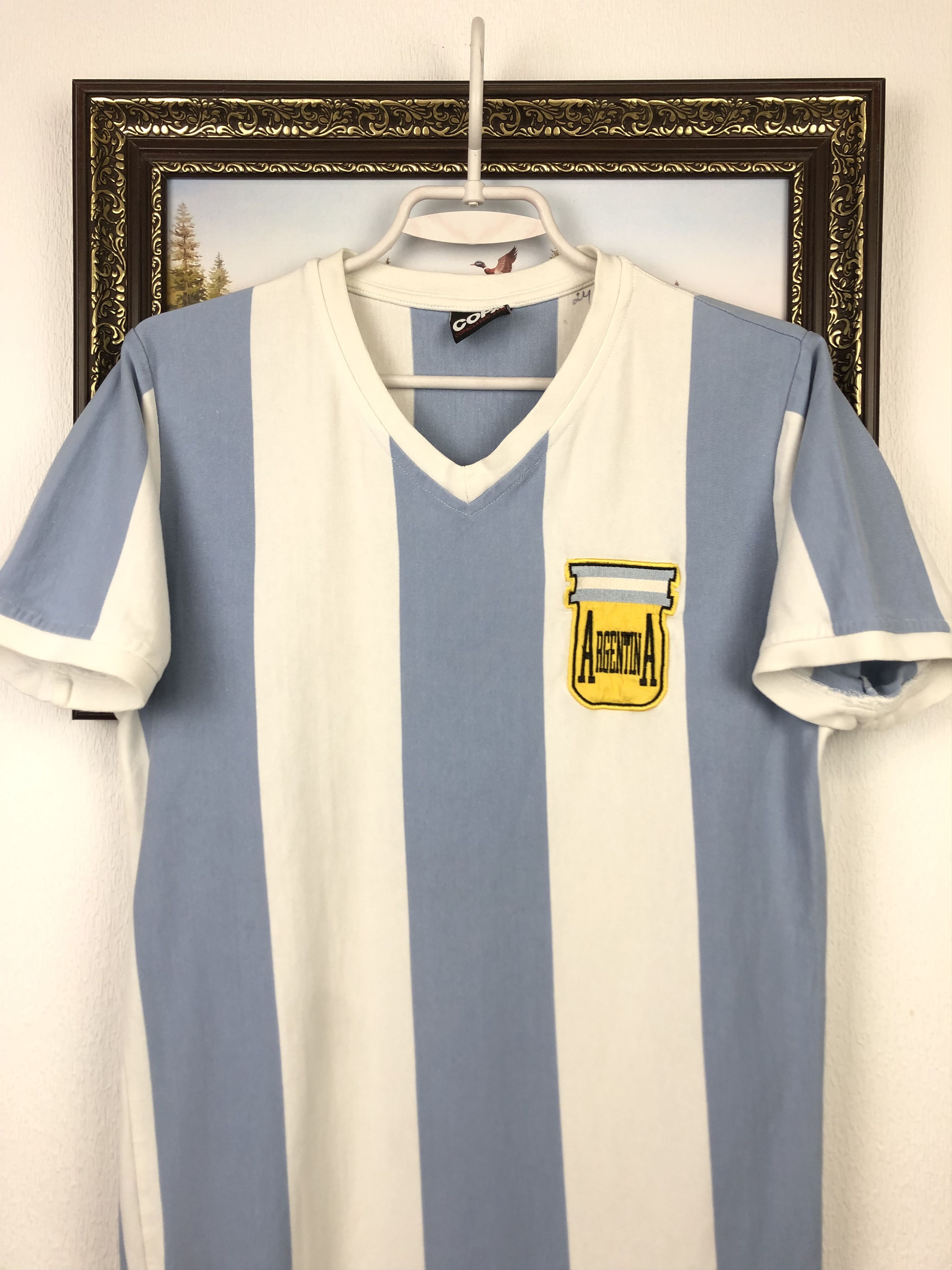 Vintage Argentina Football Shirt Soccer National Jersey Messi Trikot Size US S / EU 44-46 / 1 - 2 Thumbnail