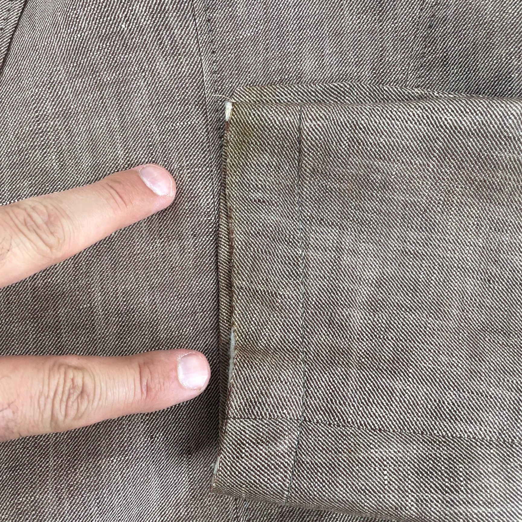 Hugo Boss VINTAGE? No — Hugo Boss Blazer Mens 40R Linen Brown Sport Coat Notch Lapel Single-Breasted Two-Button Dry Clean Only Classic Linen Blazer Mens Size 40R - 7 Thumbnail