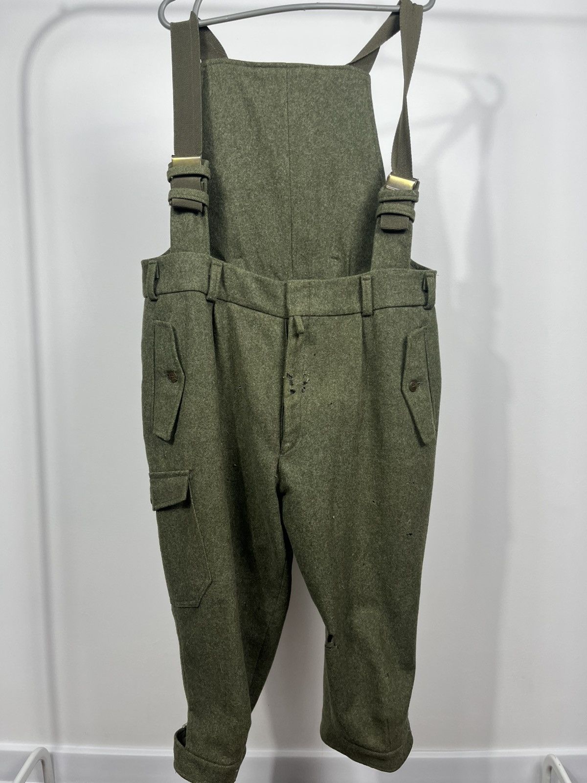 Other Austrian wool hunting Tyrolean suspenders trousers size 26 Size US 36 / EU 52 - 2 Thumbnail
