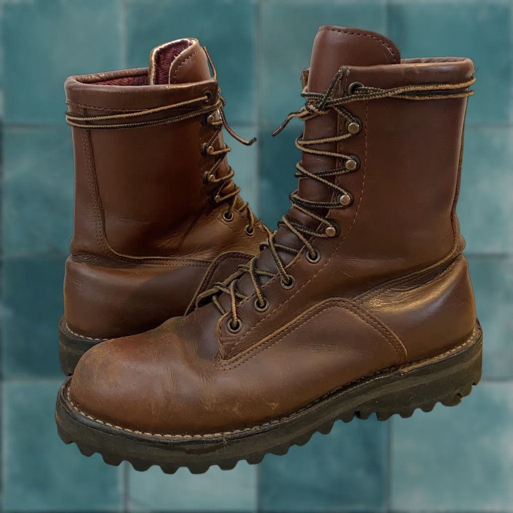 Vintage DANNER Gore-Tex Boots Mens Size 9D Brown Leather Insulated Boots USA DANNER VINTAGE USA GORE-TEX BROWN LEATHER WORK CHORE LACE UP  main image 2