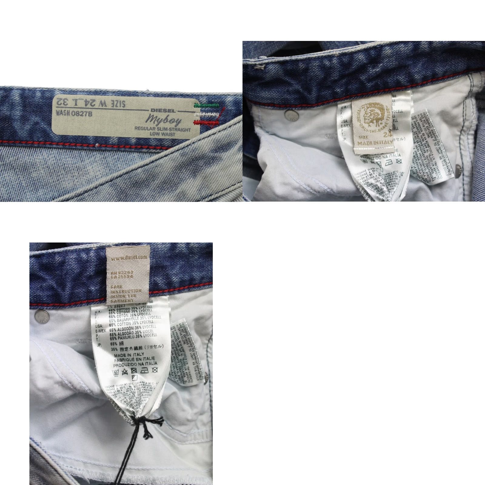 Diesel DIESEL MyBoy Regular Slim-Straight Low Waist 0827B Jeans Women's W24 Ripped Size 42" / US 20 - 8 Thumbnail