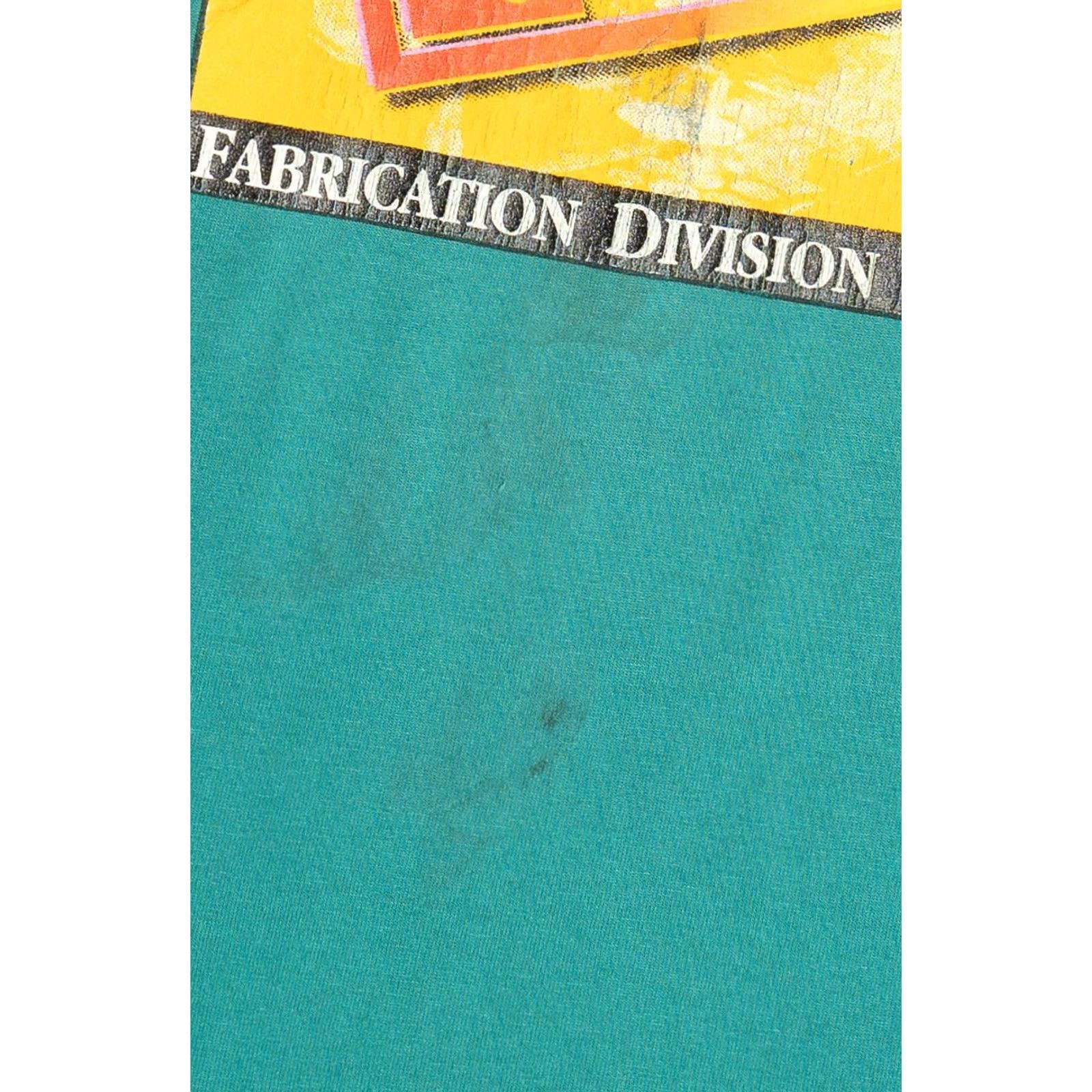 Jerzees VINTAGE Jerzees T-Shirt Club Fab Fabrication Division 1990s Unisex Adults Large Blue Green Cotton Polyester Tee Shirt Mens Womens Boys Girls Size US L / EU 52-54 / 3 - 5 Thumbnail