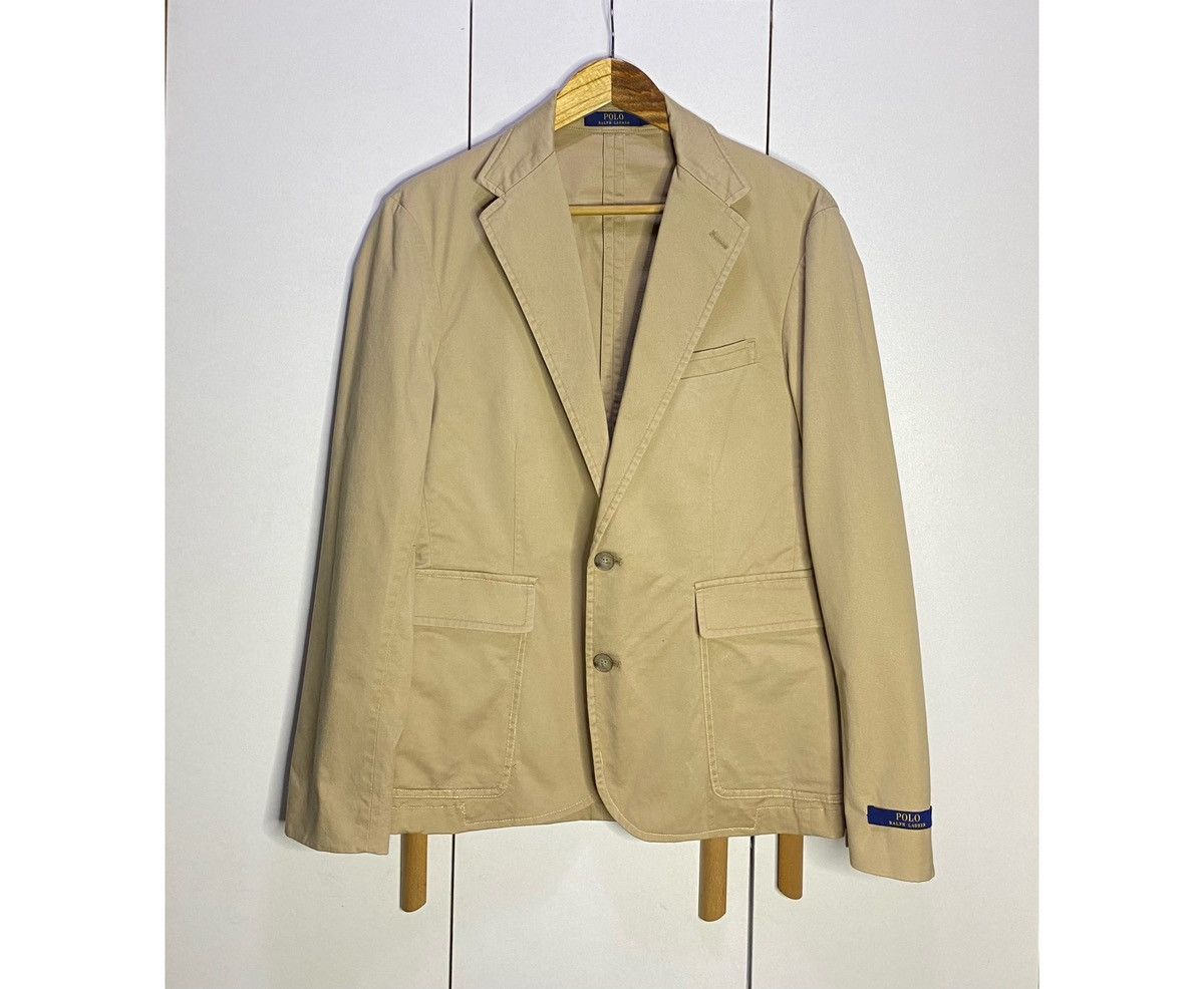 Polo Ralph Lauren RL Khaki Cotton Blend Twill Blazer