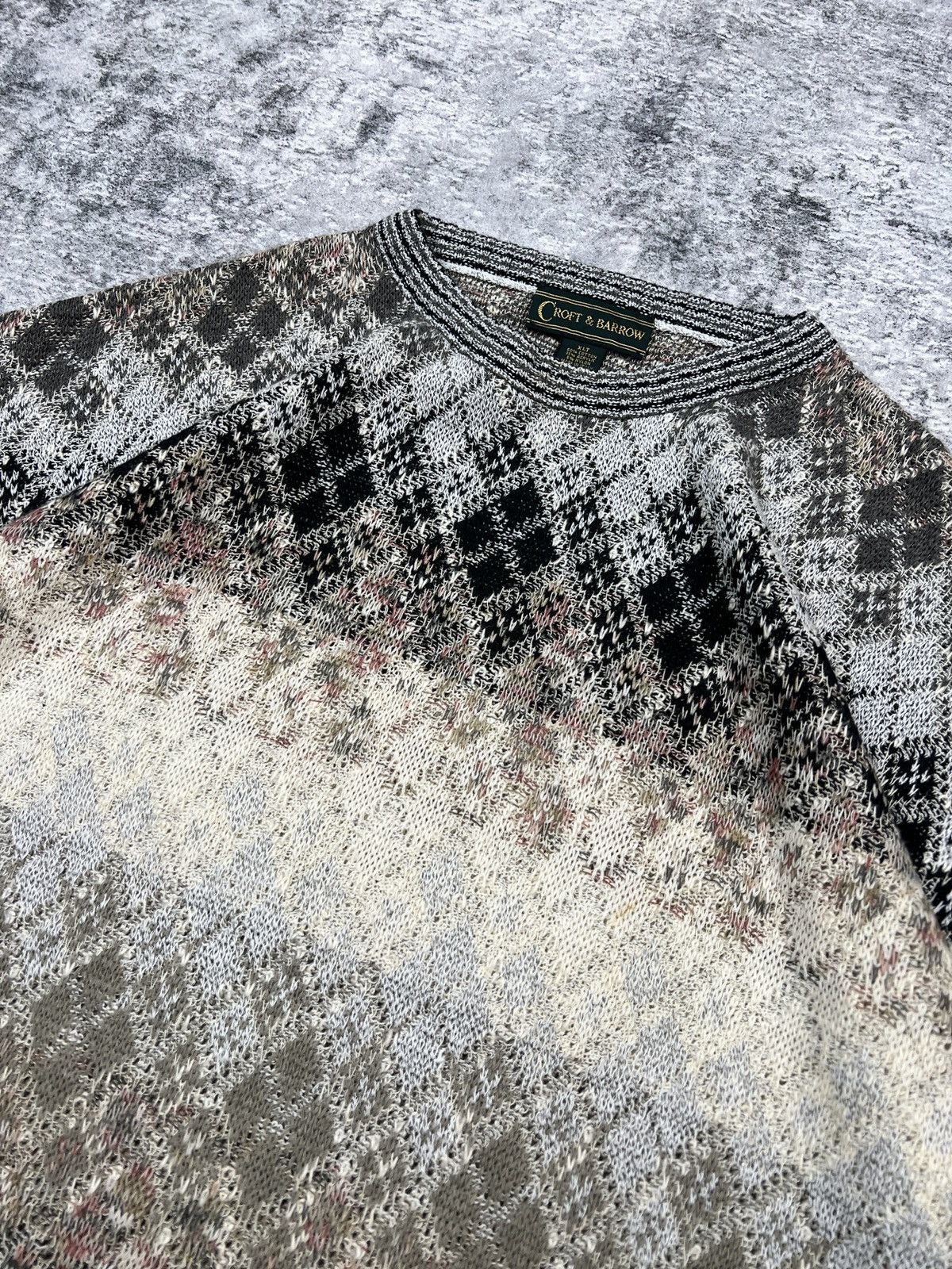 Coogi × Croft & Barrow × Vintage Vintage 90s Croft & Barrow Abstract Pattern Sweater XLT Size US XL / EU 56 / 4 - 3 Thumbnail