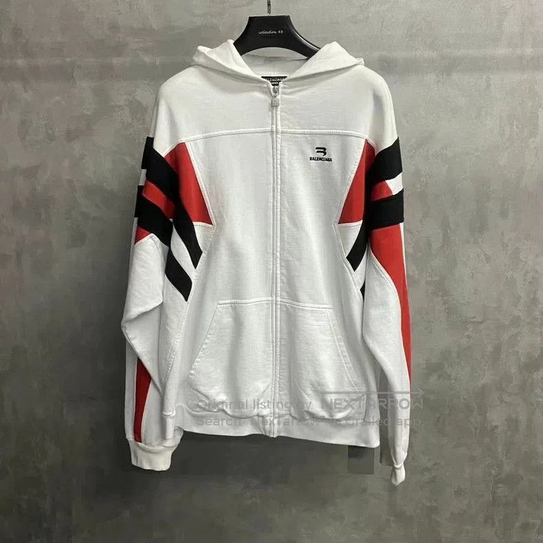 Balenciaga Balenciaga White Logo Stripe School Jacket. Size US S / EU 44-46 / 1 - 1 Thumbnail