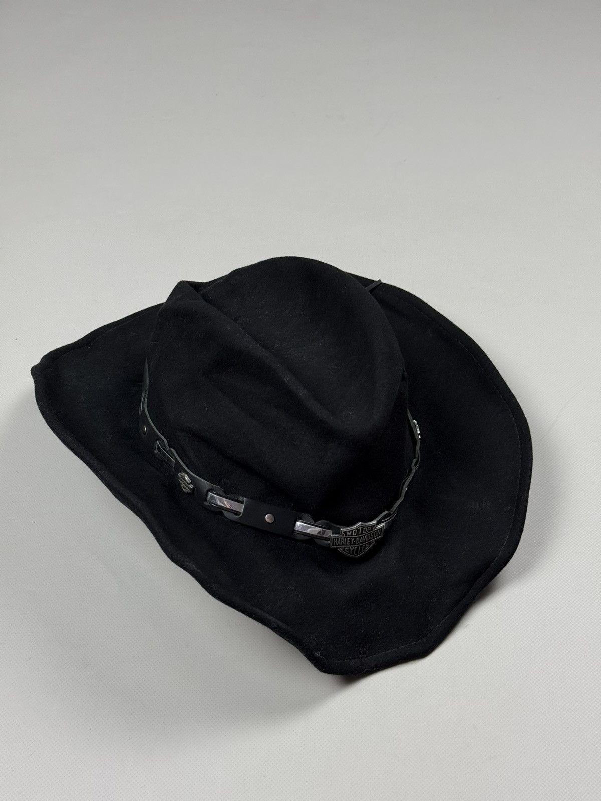 Harley Davidson Harley Davidson Western Wool Cowboy Hat Cap Size XL Size ONE SIZE - 2 Thumbnail