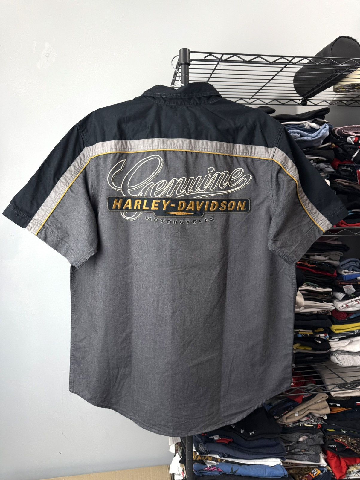 Harley Davidson Vintage Harley Davidson Embroidered Logo Shirt Size US L / EU 52-54 / 3 - 1 Thumbnail