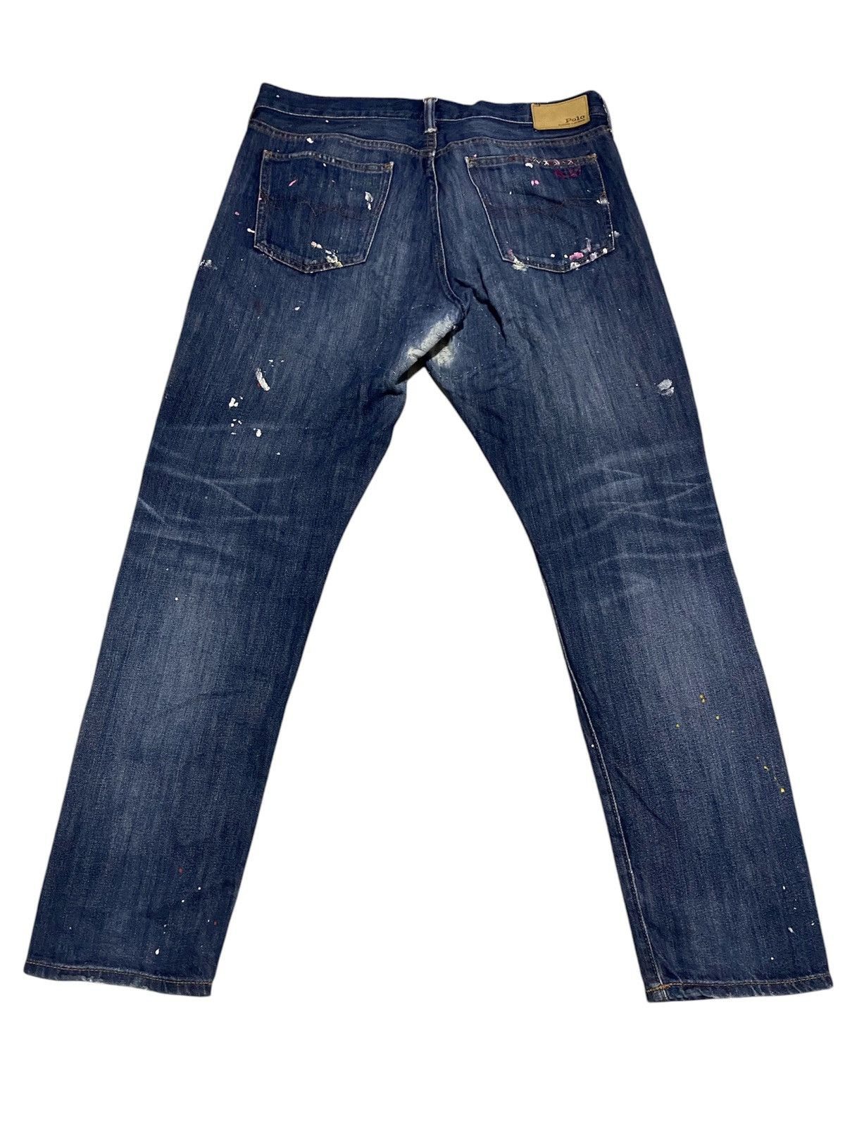 Polo Ralph Lauren × Ralph Lauren OG Polo RL Painted Distress Patchwork Motivation Jeans Size US 35 - 3 Thumbnail