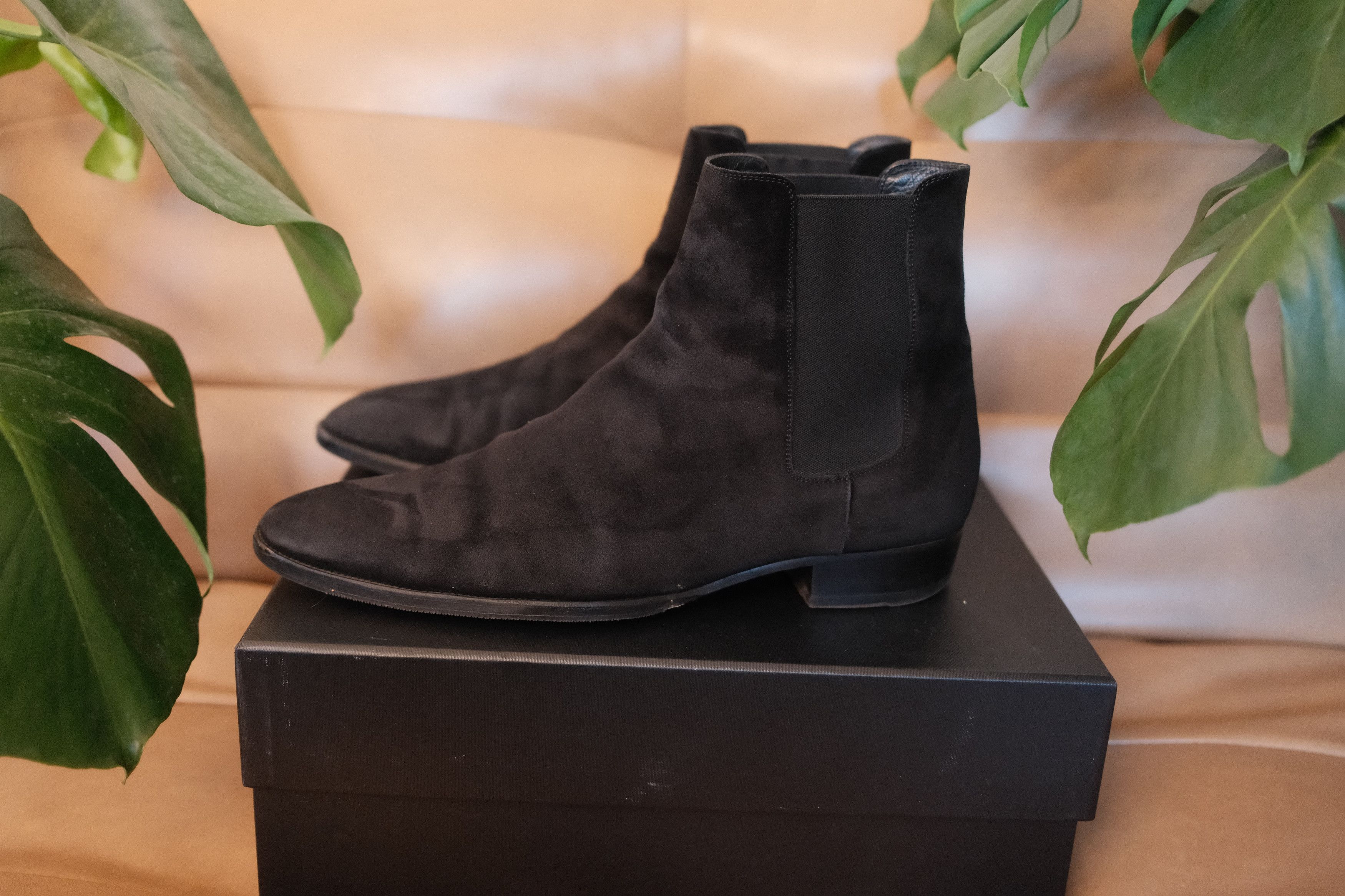 Saint Laurent Paris Wyatt Suede Chelsea Boots Size US 13 / EU 46 - 5 Thumbnail