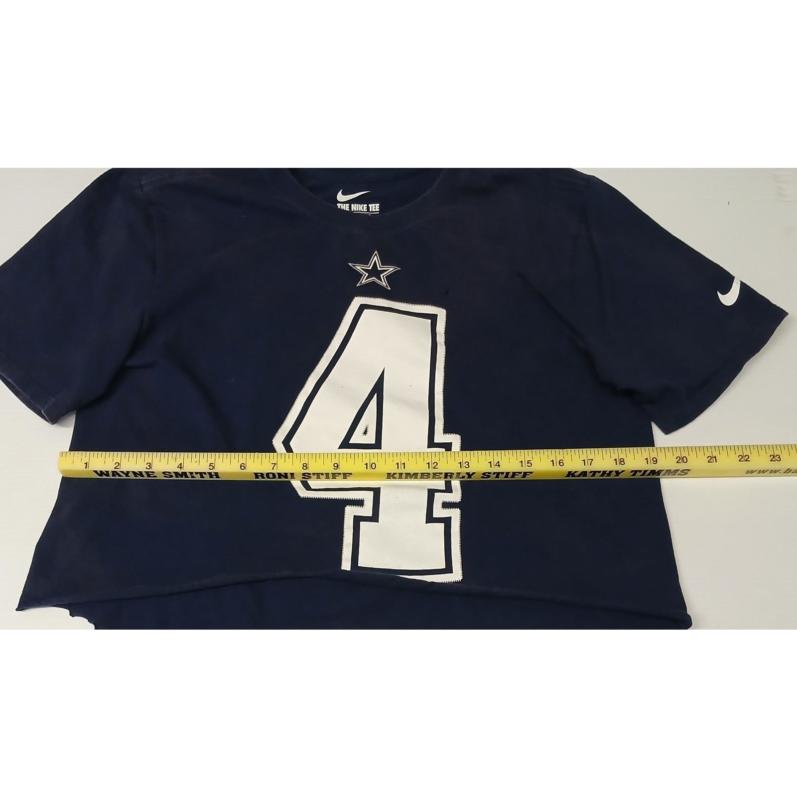 Nike Nike Tee (Medium) Blue NFL Dallas Cowboys #4 Crop Shirt Size US M / EU 48-50 / 2 - 2 Thumbnail