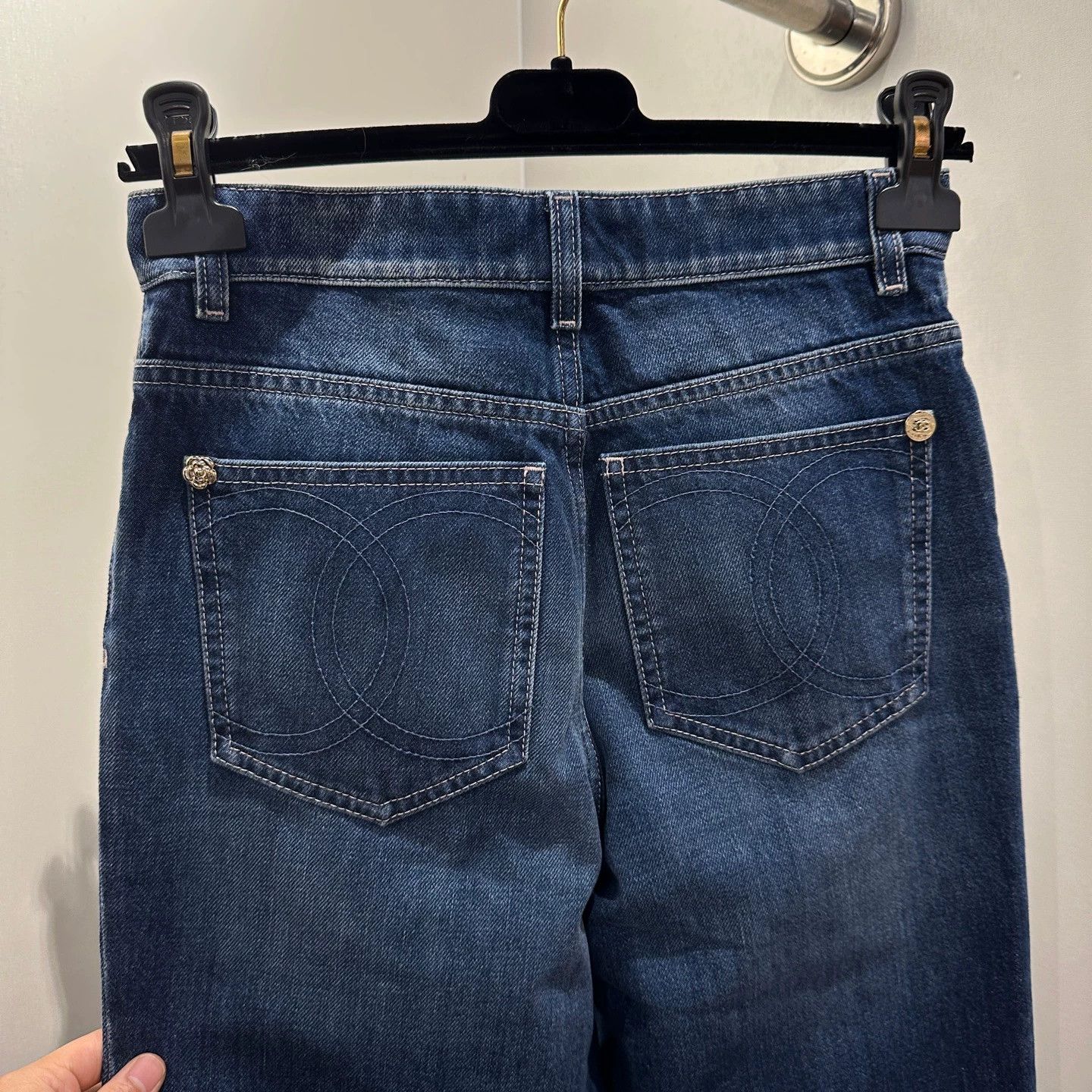 Chanel Chanel may654 25B Logo Cotton Jeans 34 Size 25" / US 0 / IT 36 - 7 Thumbnail