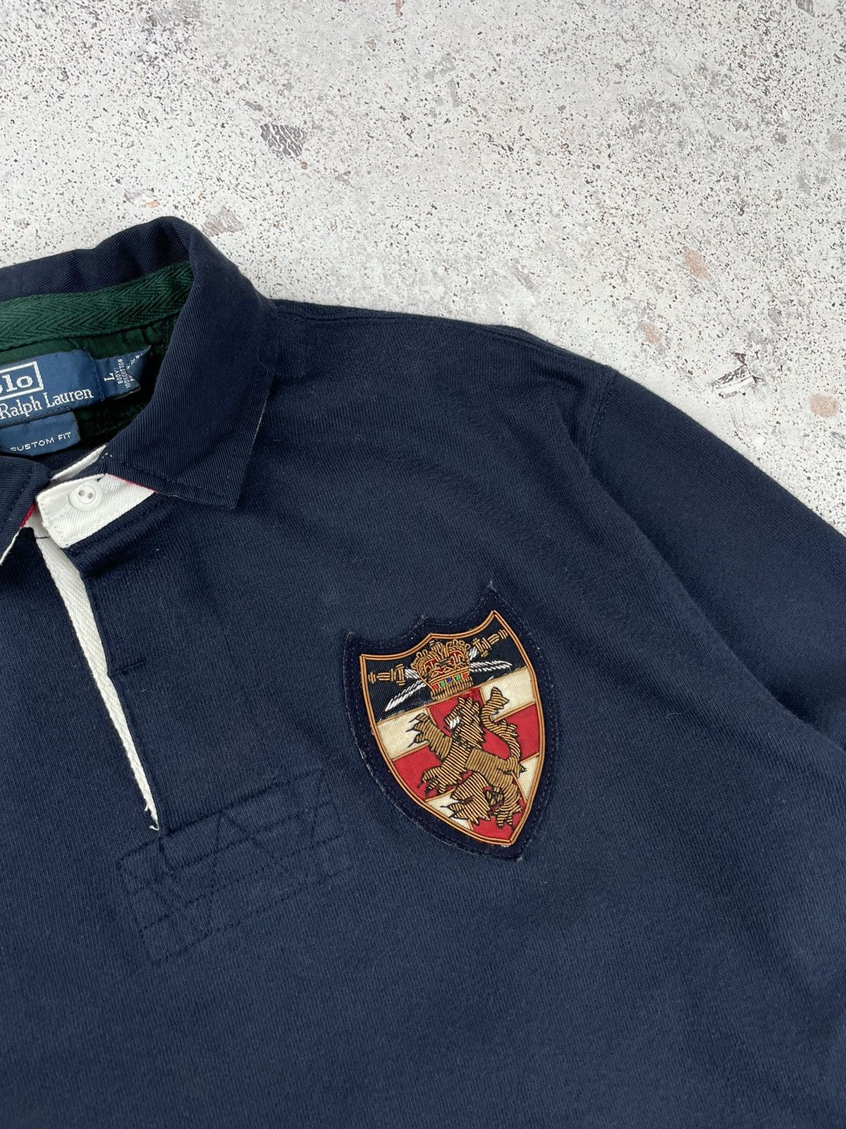 Polo Ralph Lauren × Vintage Polo Ralph Lauren Vintage Rugby Long Sleeve Polo Striped Size US L / EU 52-54 / 3 - 5 Thumbnail