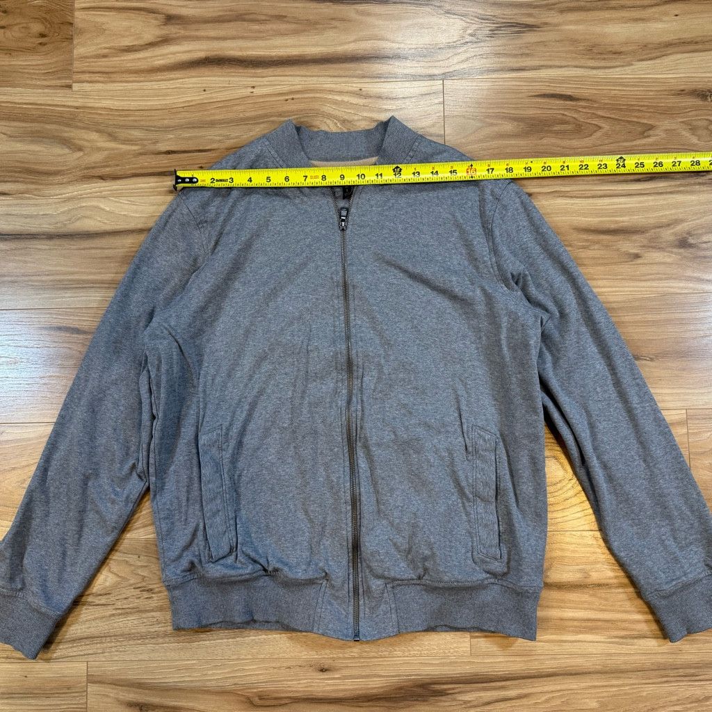 Banana Republic Banana Republic Luxe Touch Bomber Jacket L Tall Grey Size US L / EU 52-54 / 3 - 4 Thumbnail