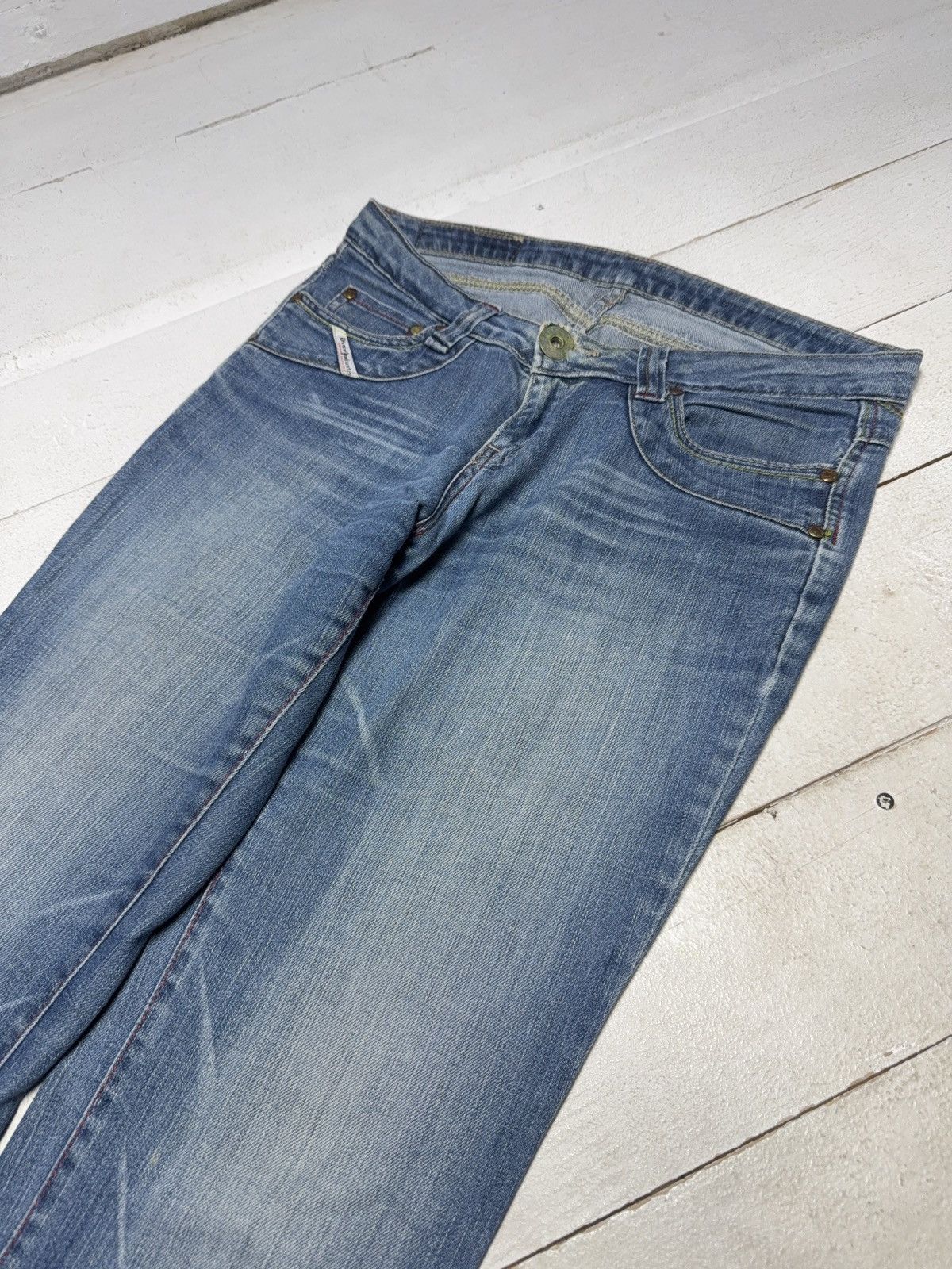 Diesel 90s Retro Y2K Diesel Industry Y2K Bootcut Flared Jeans Denim Size 30" / US 8 / IT 44 - 6 Thumbnail