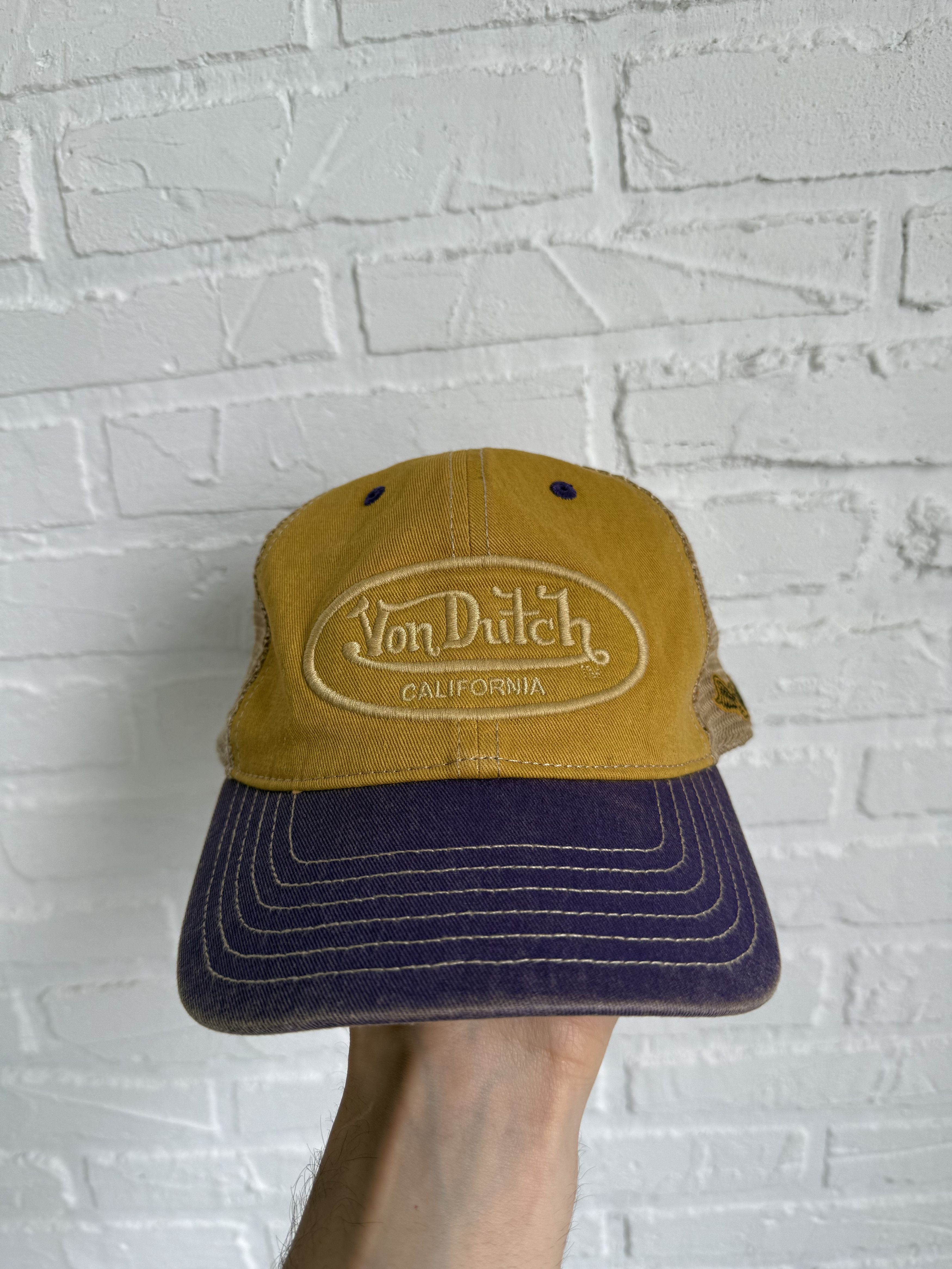 Von Dutch Von Dutch California mac4 yellow purple cap y2k Size ONE SIZE - 1 Thumbnail