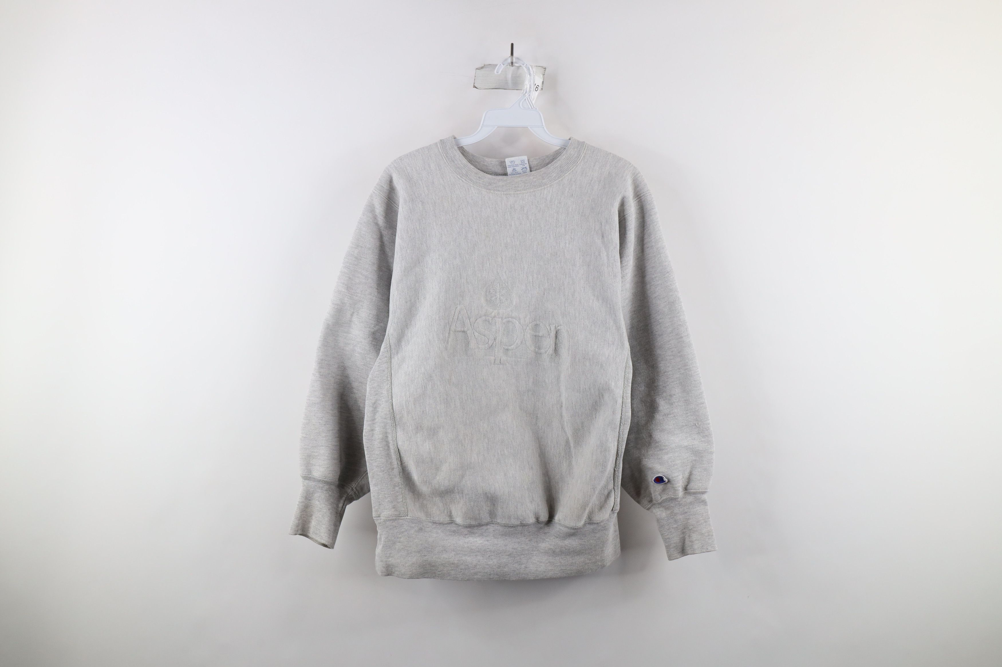 image of 80's Champion Reverse Weave Sweatshirt Triblend Usa in Grey, Men's (Size Medium)