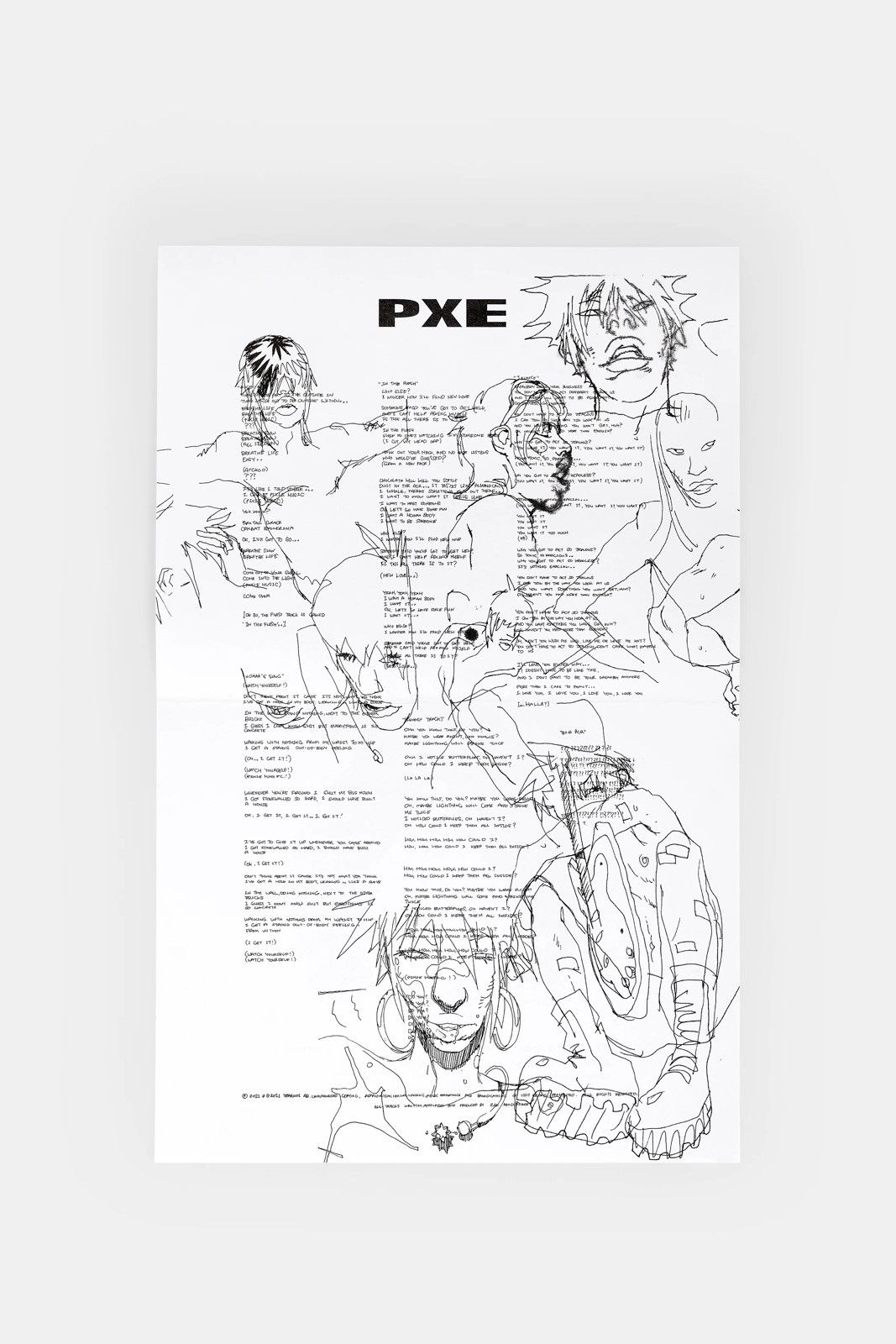 Drain Gang × Sad Boys Ecco2k for Drain Gang PXE CD (1st Burn) + Poster Size ONE SIZE - 11 Thumbnail