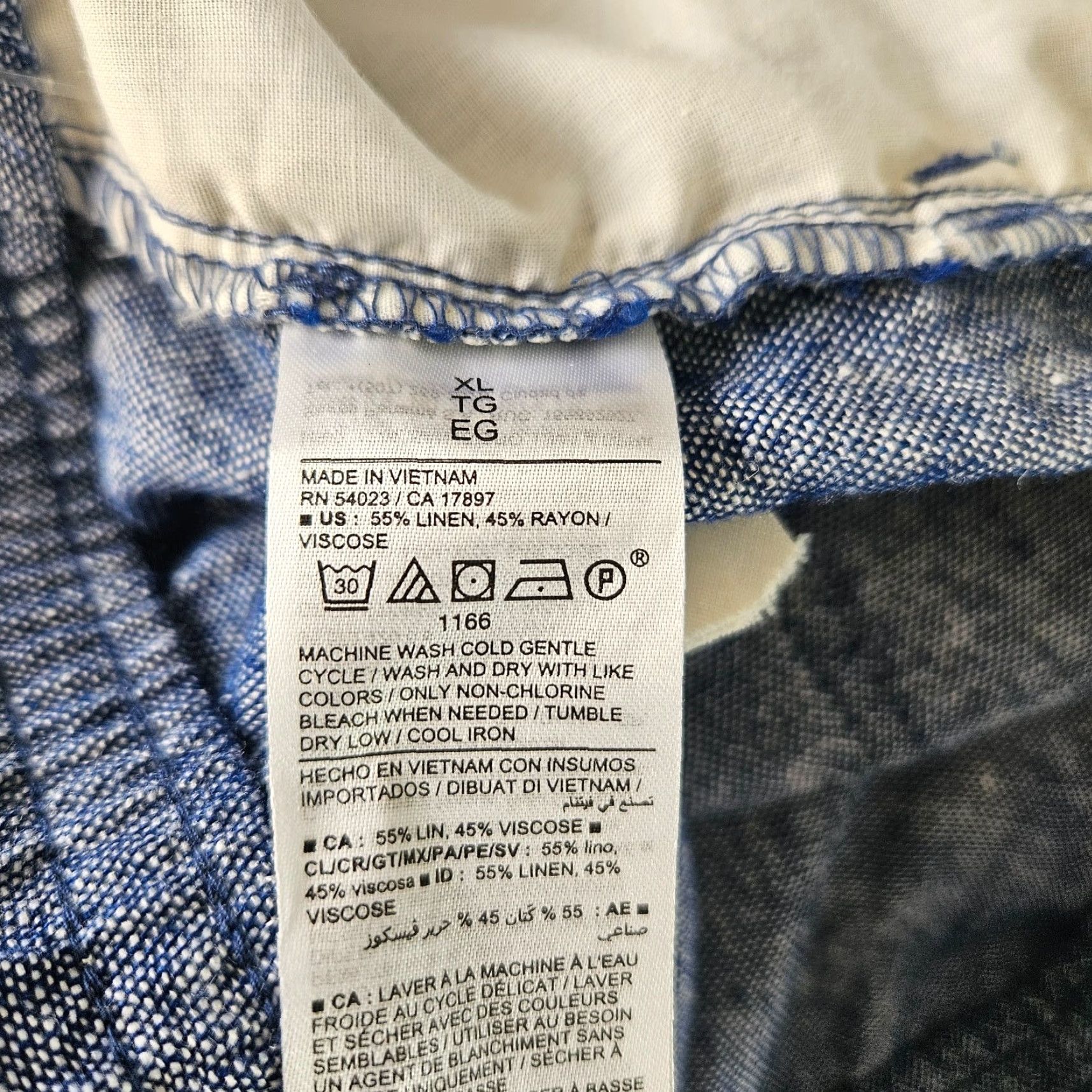 Old Navy Old Navy Womens Shorts Sz XL Blue Linen Rayon Blend High Rise Pull On Size 40" / US 18 - 5 Thumbnail