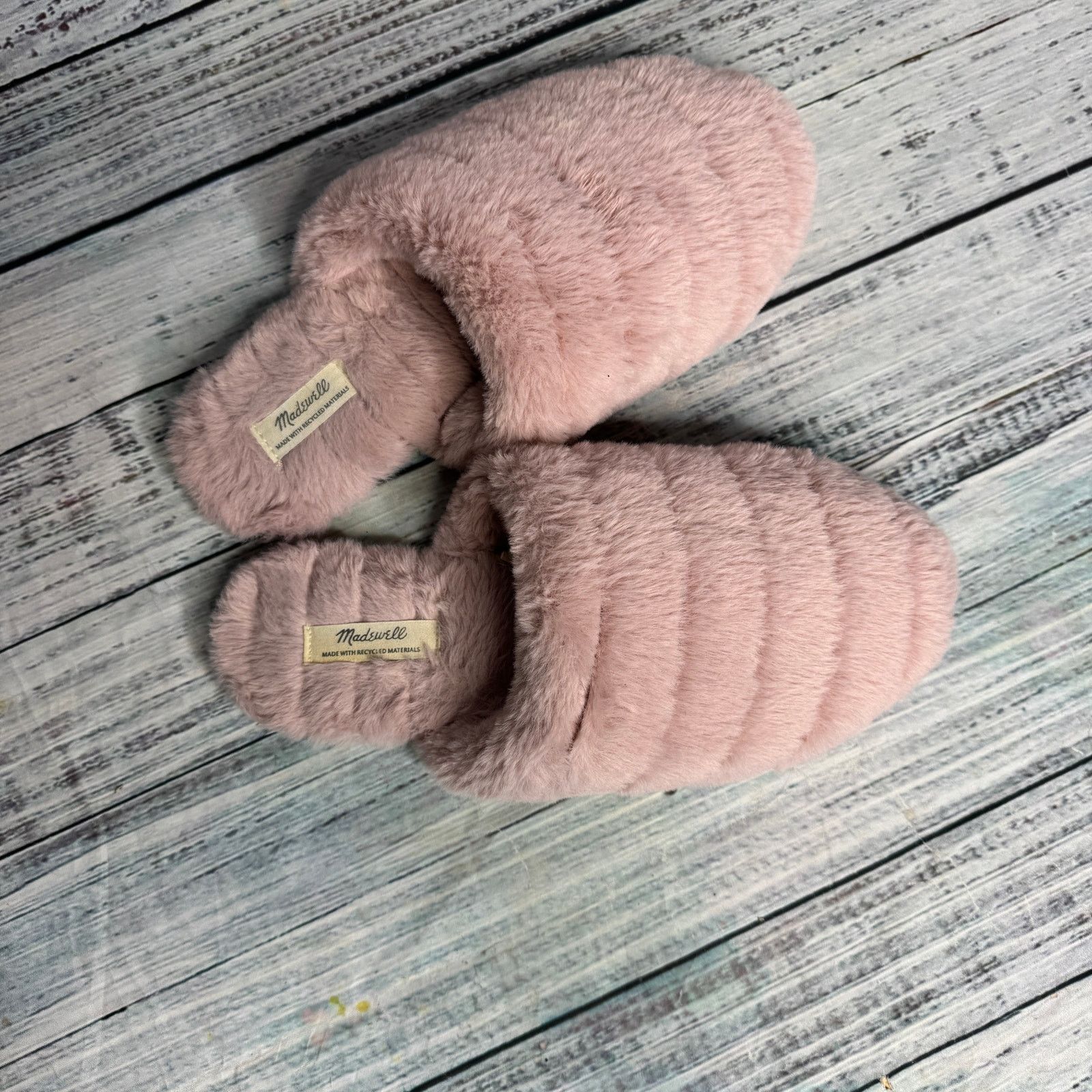 Madewell Madewell Faux Fur Slippers Size 8 Pink Plush Cozy House Shoe Size US 8 / IT 38 - 3 Thumbnail