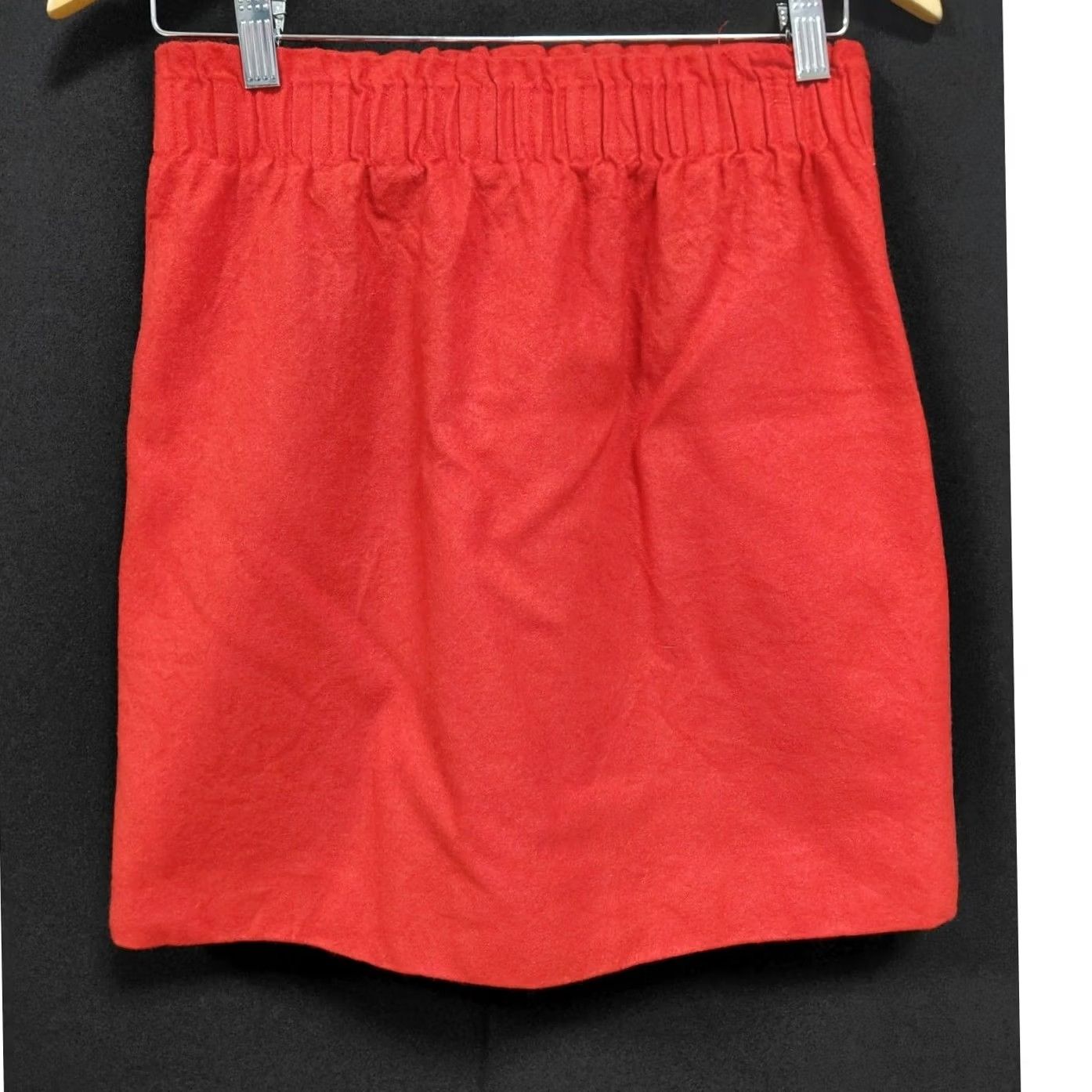 J.Crew J.Crew Skirt Women Size 2 Red Wool Blend Lined Solid Size 26" / US 2 / IT 38 - 2 Thumbnail