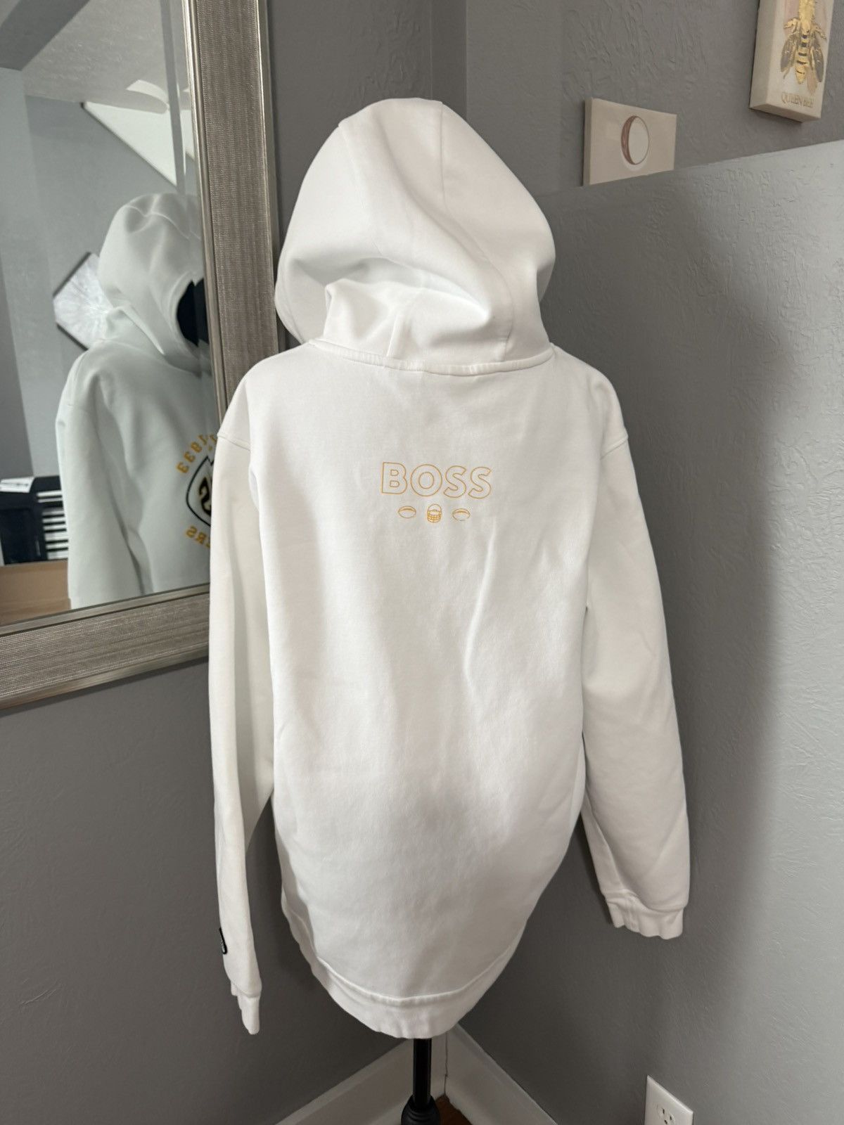 Hugo Boss Boss x NFL Pittsburgh Steelers White Hooded Sweater Size XL. Size US XL / EU 56 / 4 - 5 Thumbnail