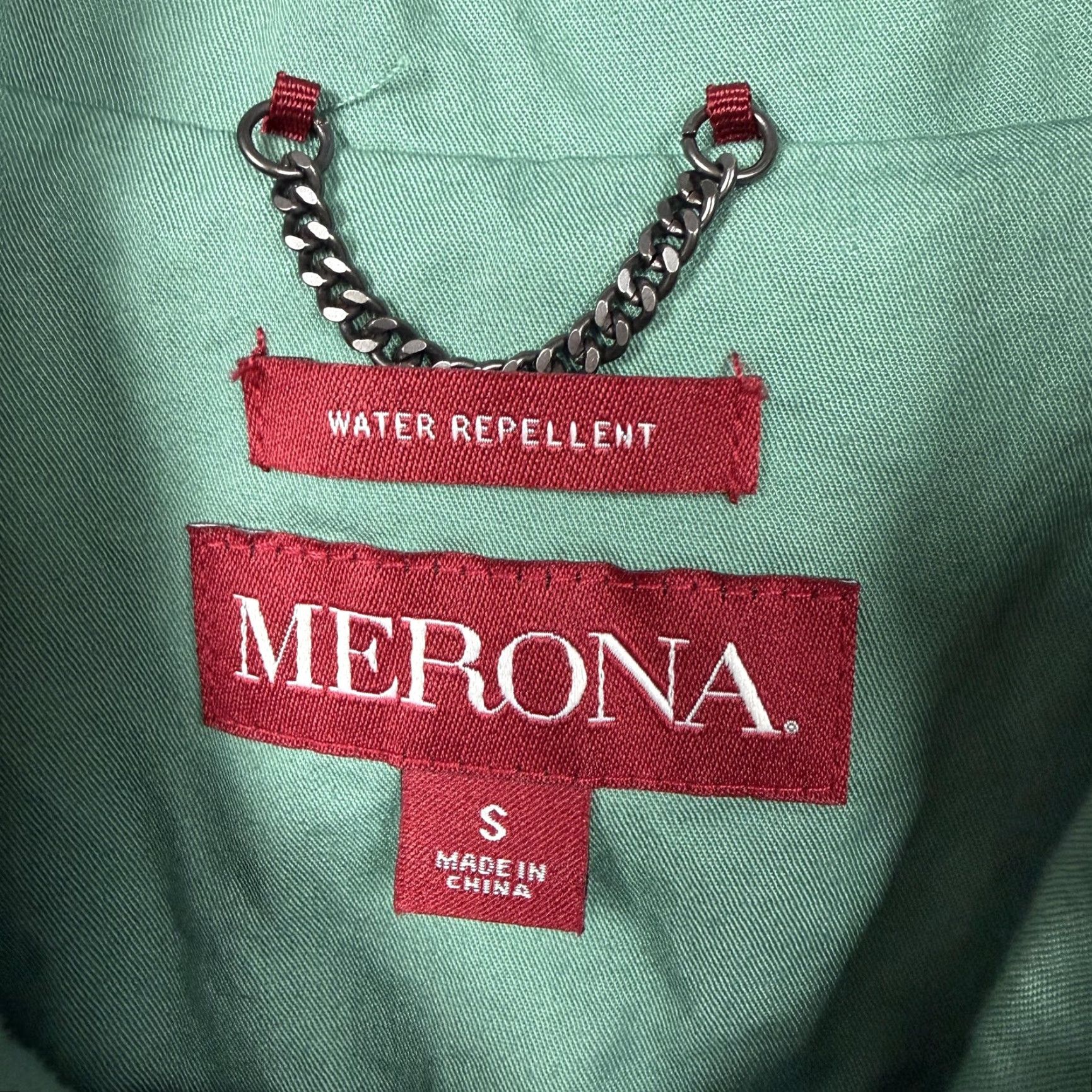Merona Merona Jacket Womens Small Green Belted Trench Water Repellent Preppy Academia Size S / US 4 / IT 40 - 5 Thumbnail