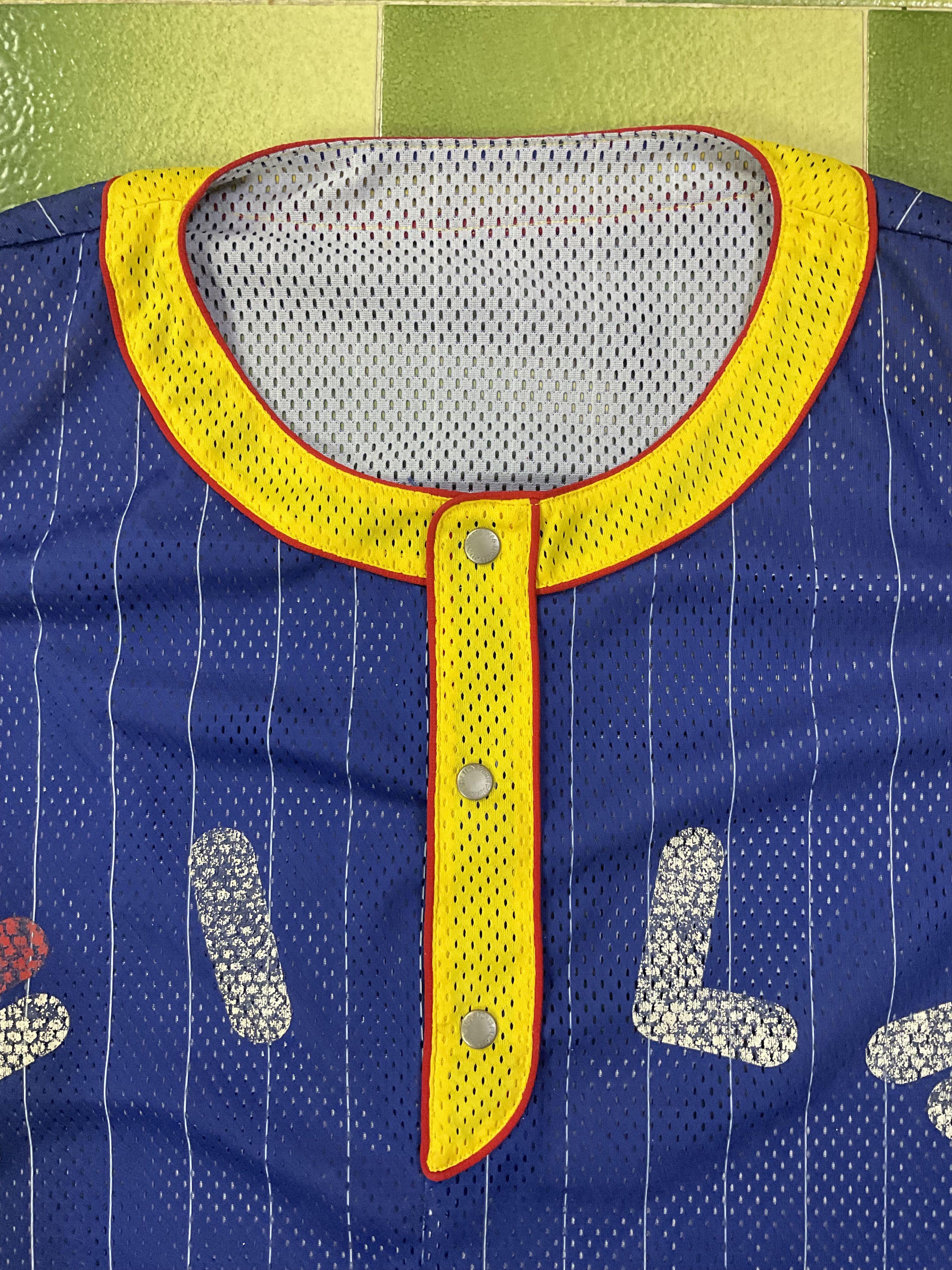 Fila Vintage 1999 Fila Team Baseball Mesh Jersey Shoulder Pads Size US L / EU 52-54 / 3 - 3 Thumbnail
