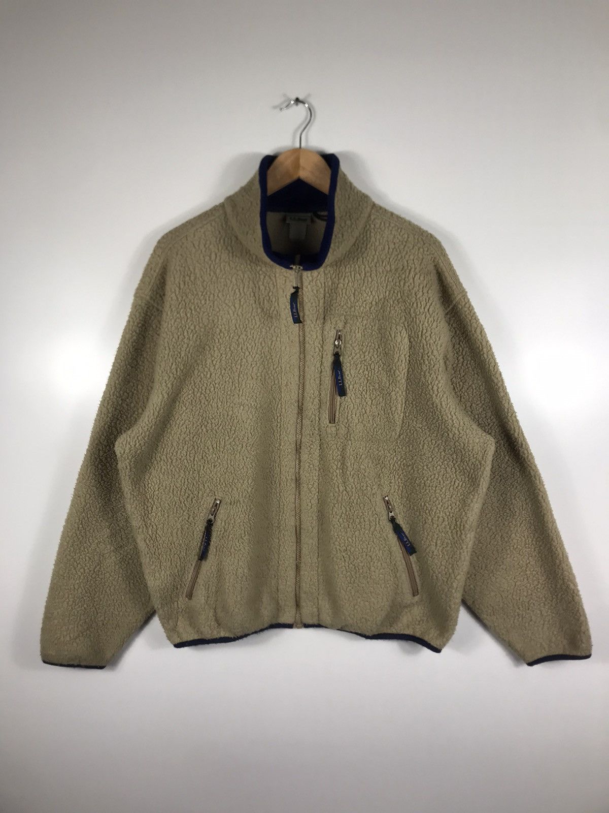L.L. Bean ⚡️Vintage LL.Bean Fleece Deep Pile Sweater Jacket Size US L / EU 52-54 / 3 - 1 Thumbnail