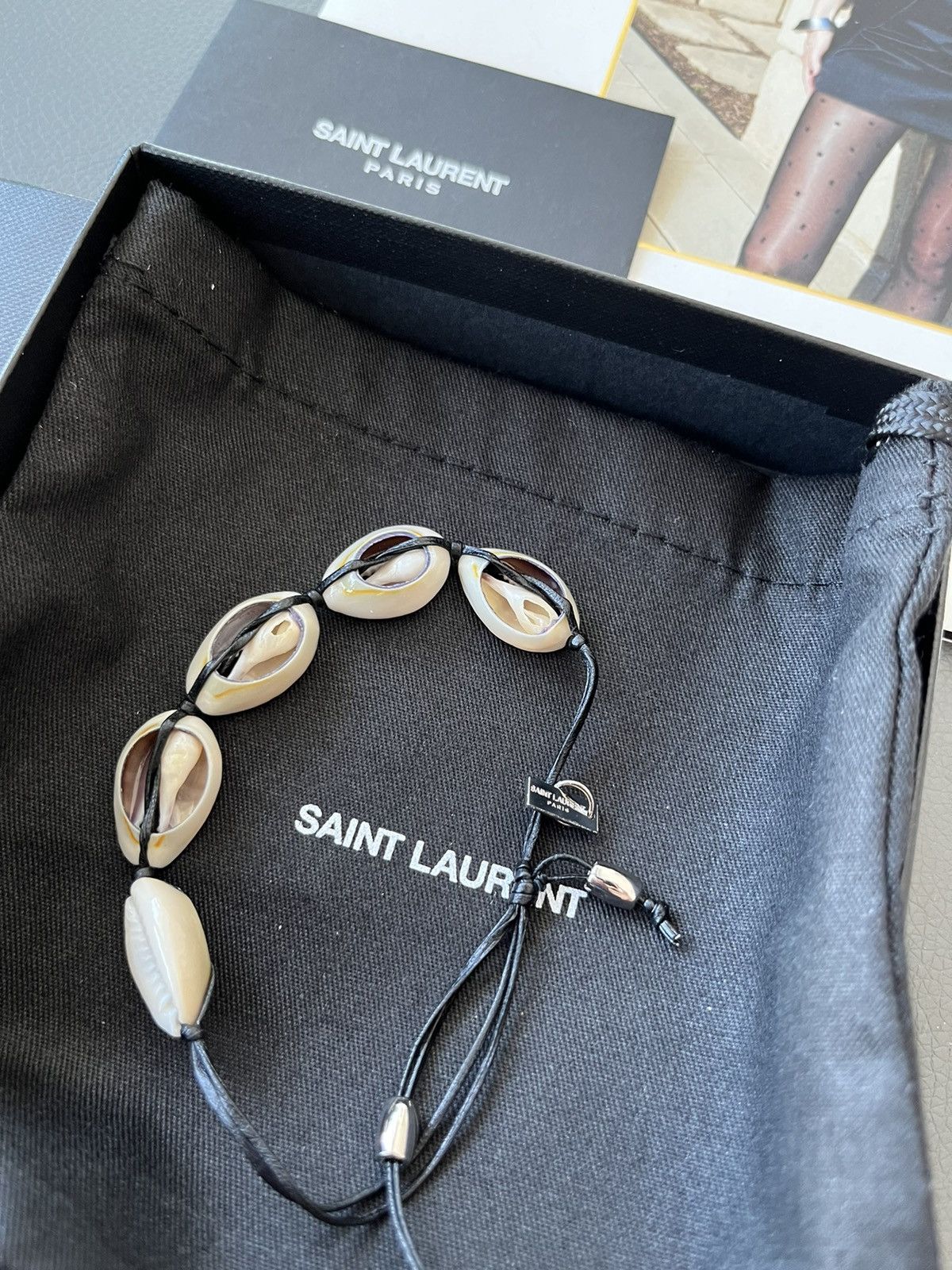 Saint Laurent Paris Super Rare Saint Laurent Runway Handmade 🐚 Shell Bracelet Size ONE SIZE - 4 Thumbnail