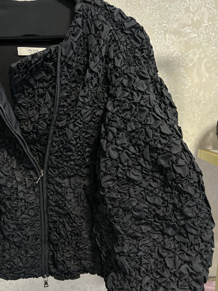 Prada Prada Crinkle Textured Zip Jacket Size XS / US 0-2 / IT 36-38 - 2 Thumbnail