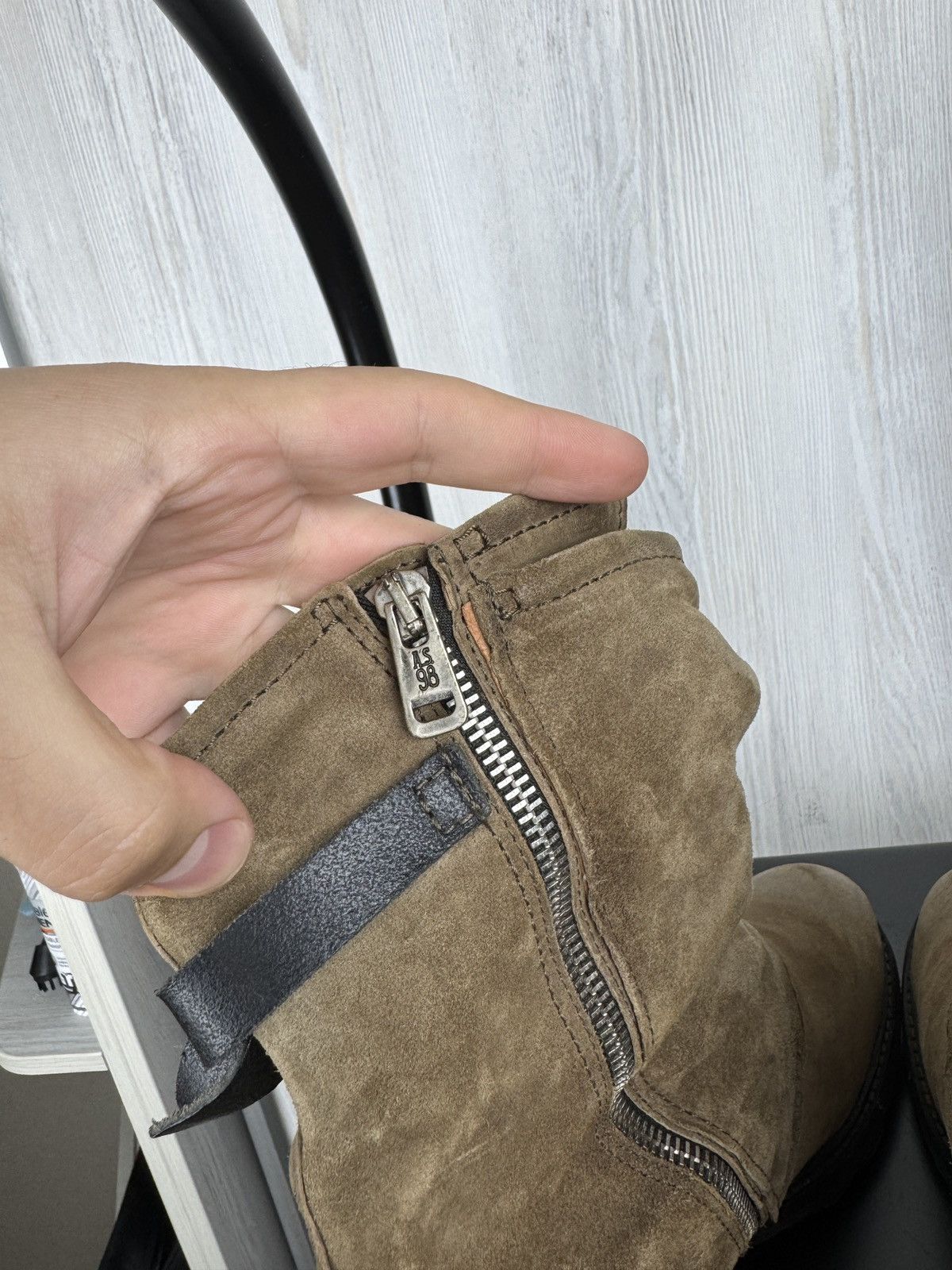 A.S.98 A.S.98 Airstep beige leather suede strap biker boots size 40 Size US 10 / IT 40 - 17 Thumbnail