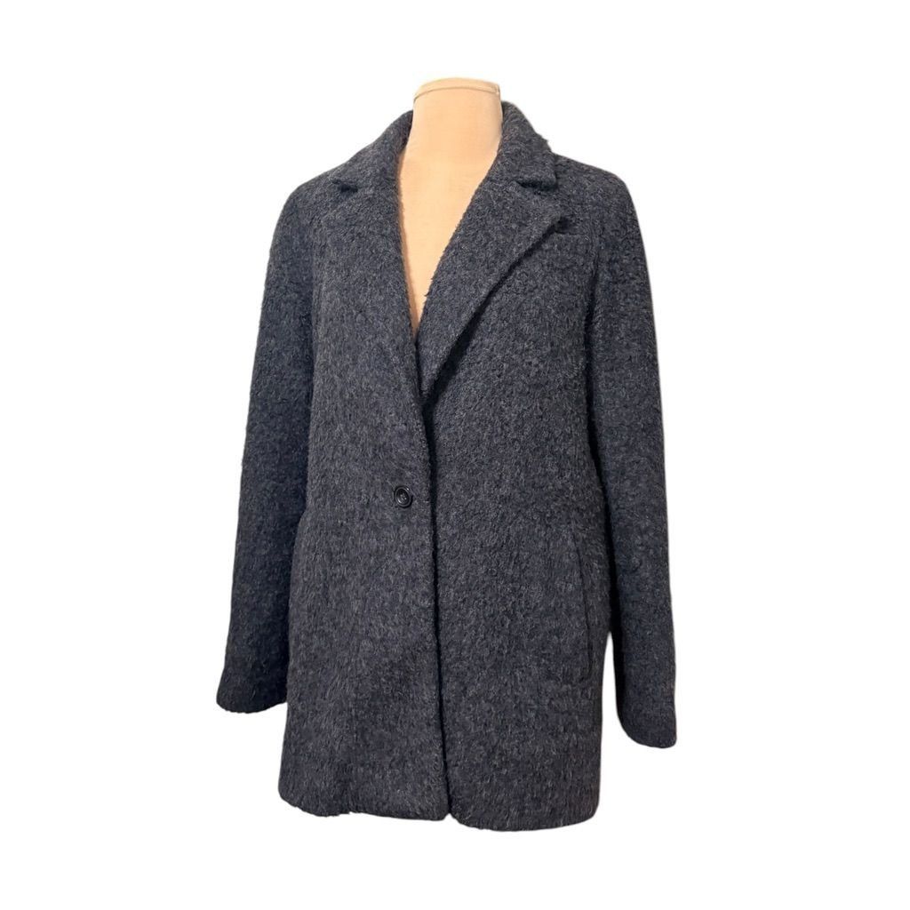 Madewell Madewell Wool Blend Coat Midi 4 Gray Preppy EUC Classic Fuzz Size S / US 4 / IT 40 - 1 Thumbnail