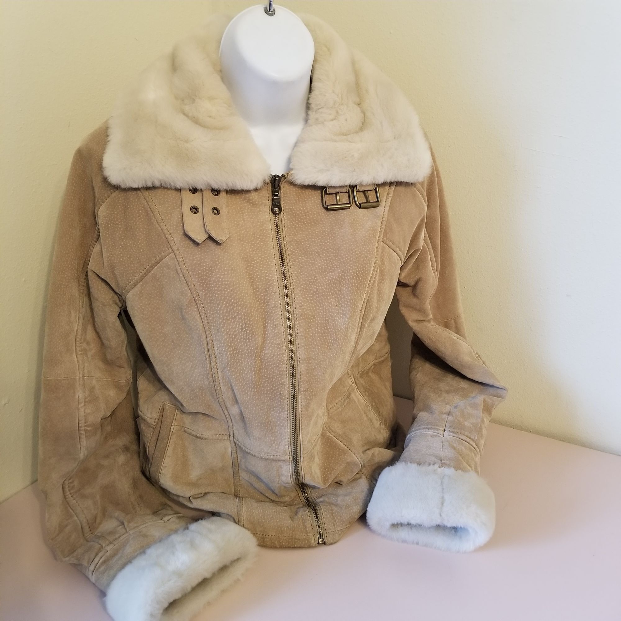 Wilsons Leather Wilsons Leather S Tan Zip Up Bomber Jacket Coat Penny Lane A Size S / US 4 / IT 40 - 10 Thumbnail