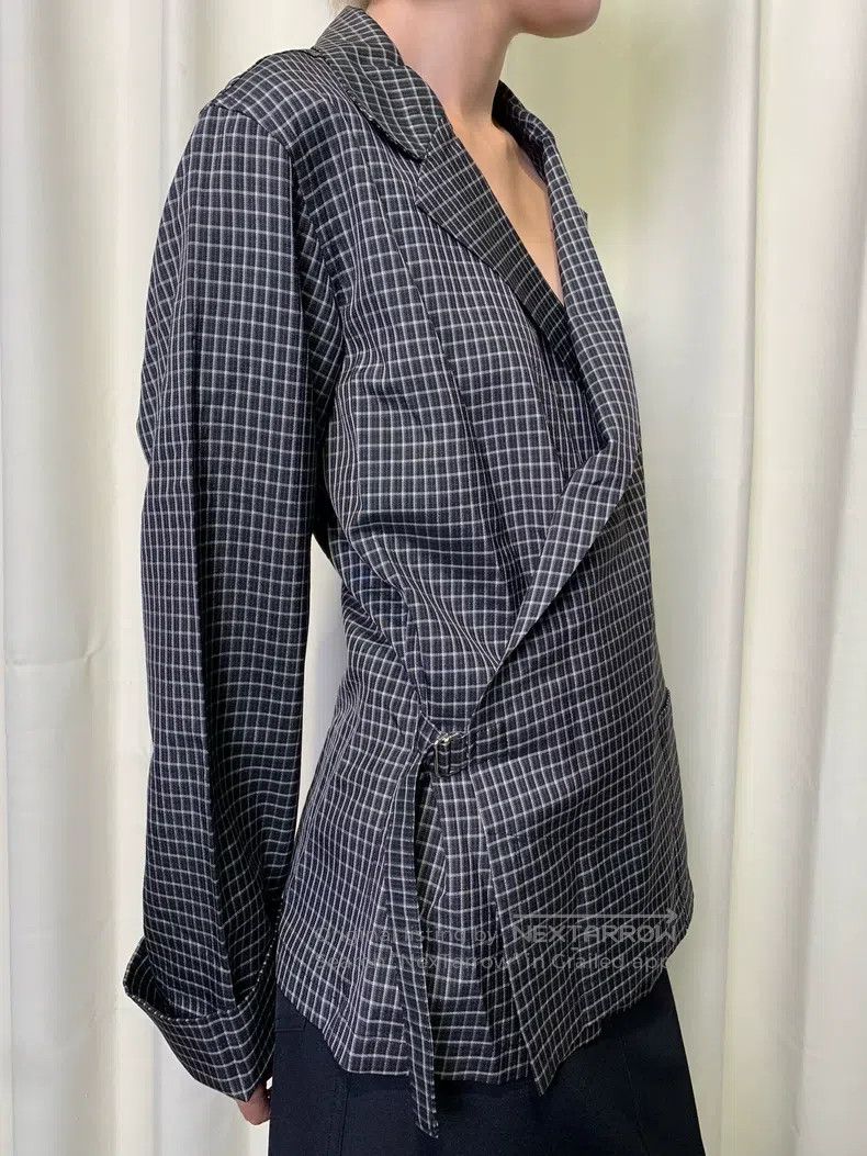 Yohji Yamamoto Yohji Yamamoto size os Medieval Triacetate Check Kimono Jac Size US M / EU 48-50 / 2 - 7 Thumbnail