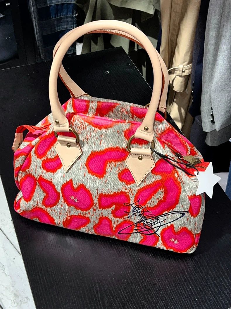 Vivienne Westwood Vivienne Westwood size os Pink leopard print bowling bag ha Size ONE SIZE - 1 Thumbnail