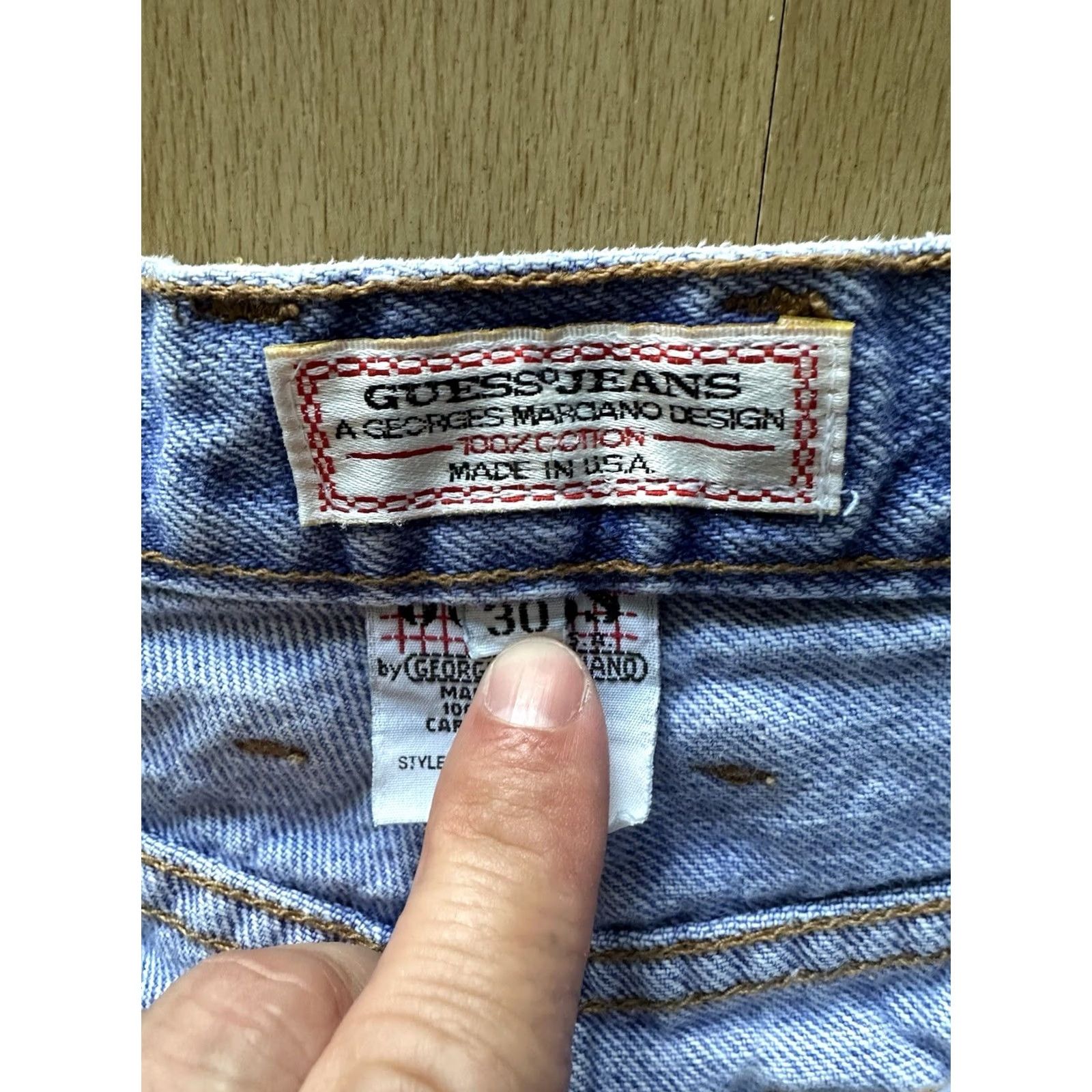 Guess VINTAGE GUESS Denim Jeans 80s Size 30 Blue In USA 1980s Mens Boys Size 29" - 6 Thumbnail