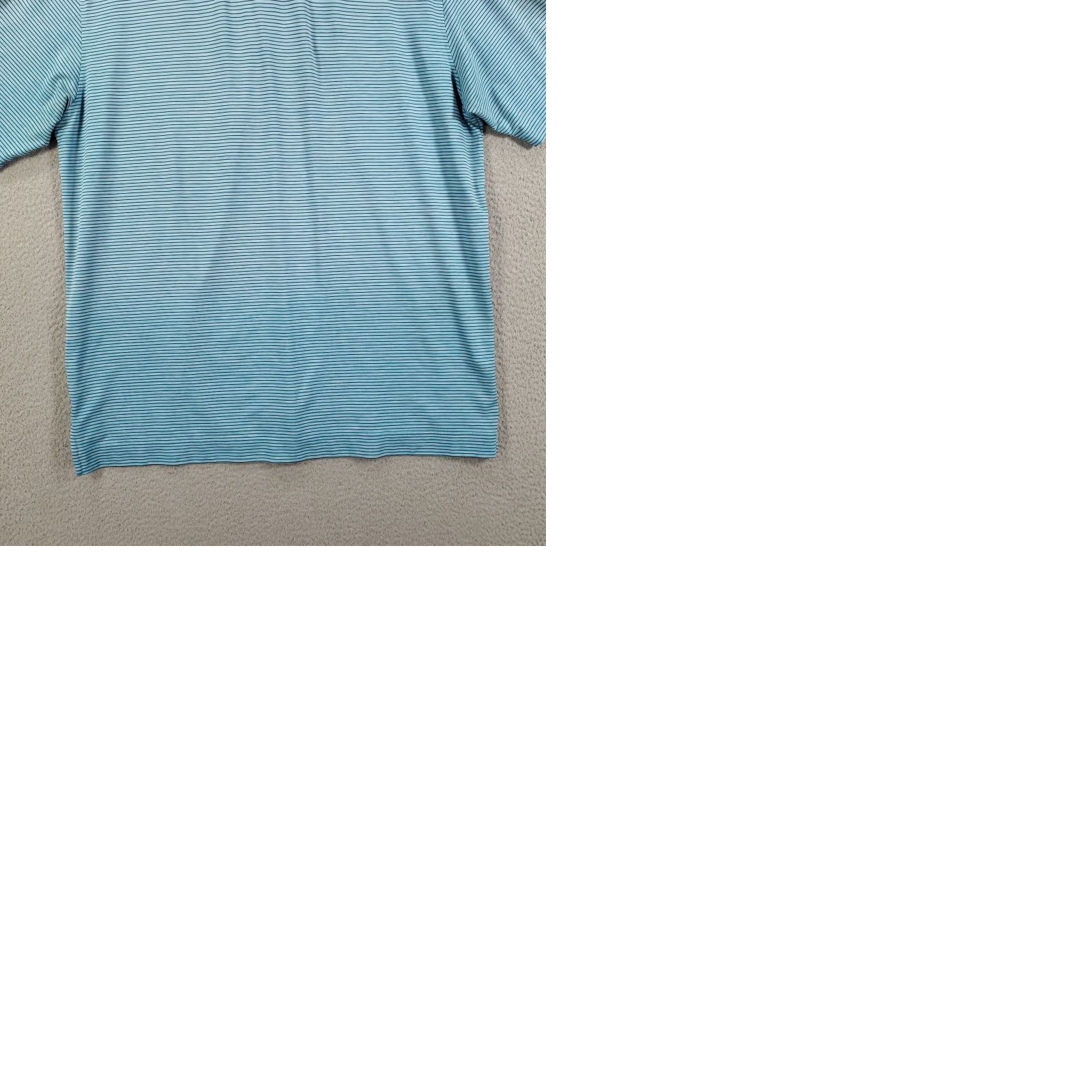Footjoy FootJoy Polo Shirt Mens XL Blue Black Pinstripe Tech Stretch Performance FJ Size US XL / EU 56 / 4 - 9 Thumbnail
