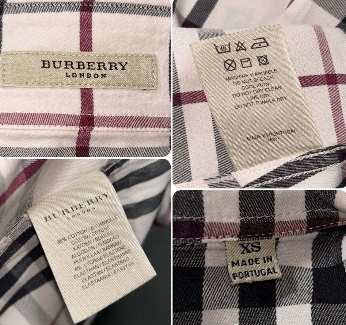 Burberry Burberry London Dusty Pink Nova Check Button Down sz XS Size XS / US 0-2 / IT 36-38 - 3 Thumbnail
