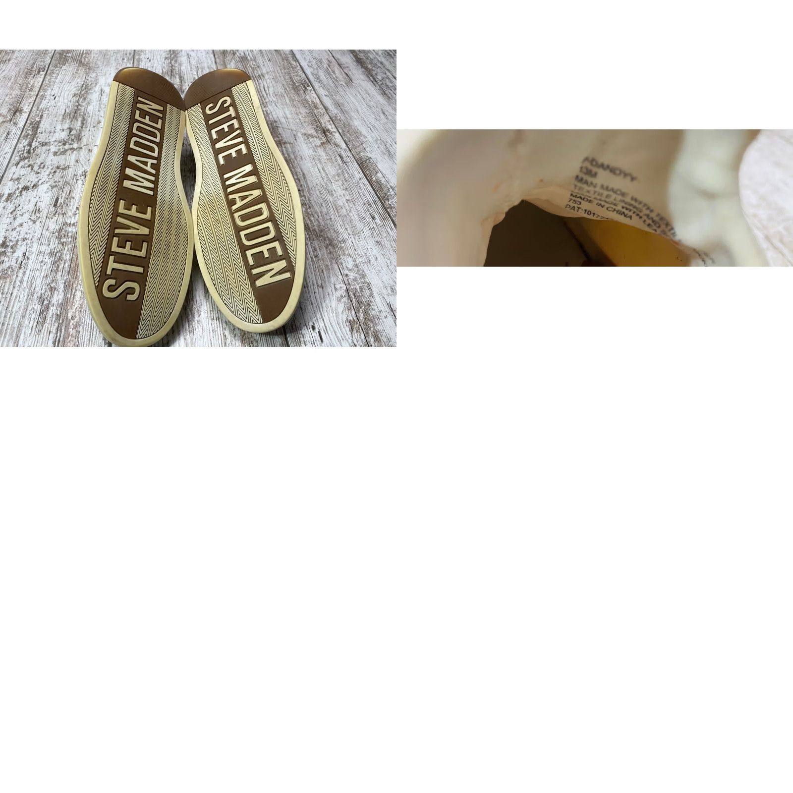 Steve Madden Steve Madden Dandyy Sneaker Mens 13M White Leather Lace Up 1218 Sneakers Mens White Brown Leather Lace Up Casual Size US 13 / EU 46 - 8 Thumbnail