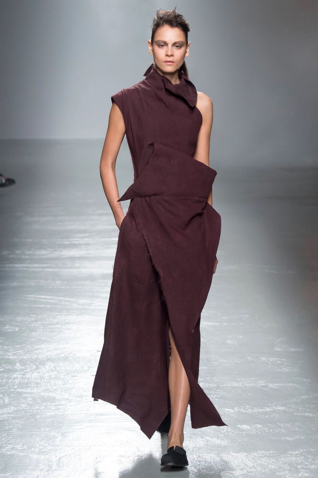 Aganovich Aganovich Black SIMM WRAP DRESS size 38 Size S / US 4 / IT 40 - 1 Thumbnail