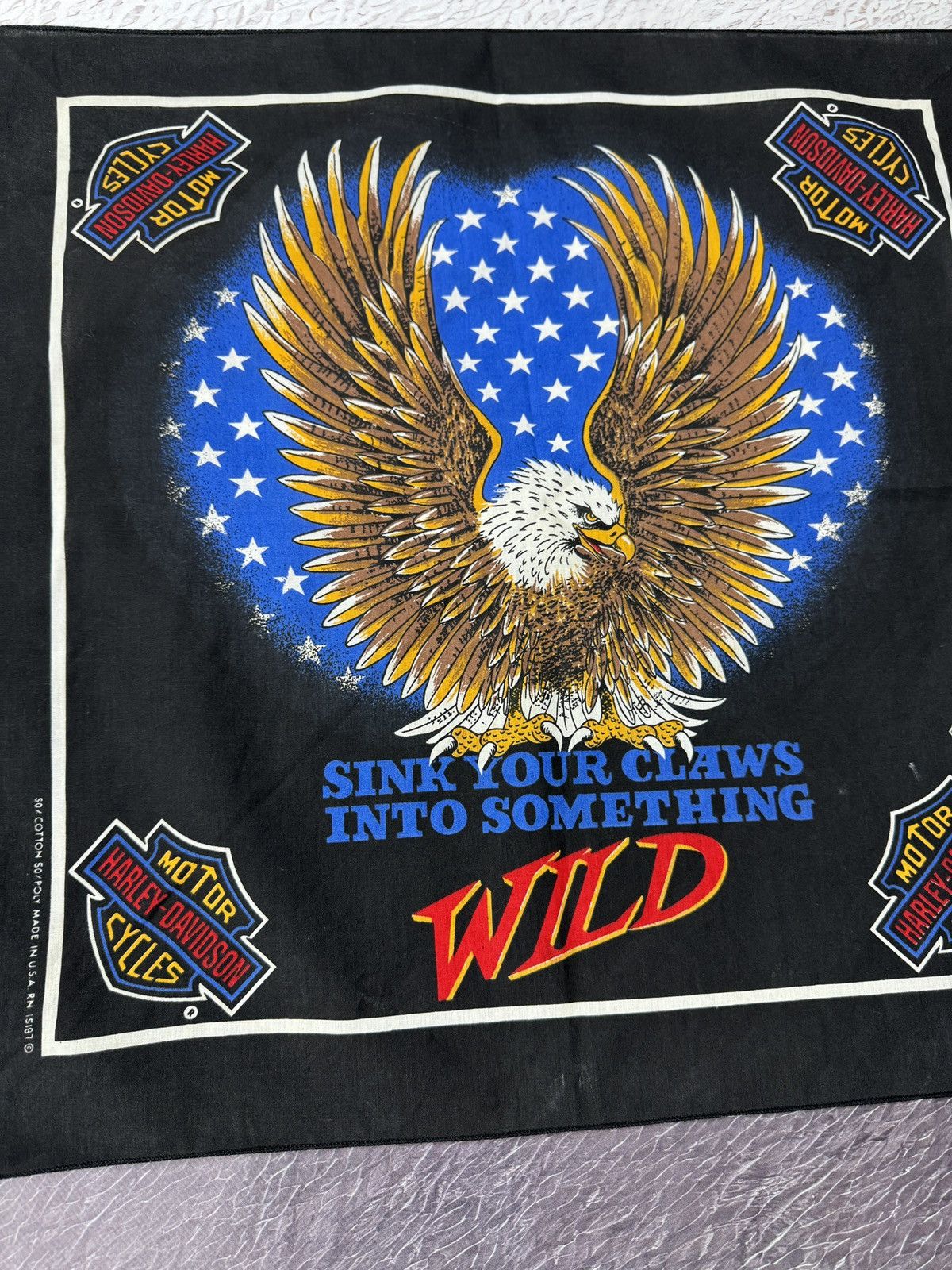 Harley Davidson Harley-Davidson Sink Your Claws Into Something Wild Bandana Size ONE SIZE - 3 Thumbnail