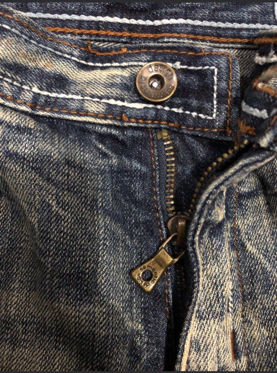 If Six Was Nine × Japanese Brand × Tornado Mart Semantic Design Mud Wash Slashed Bootcut Jeans Size US 30 / EU 46 - 5 Thumbnail