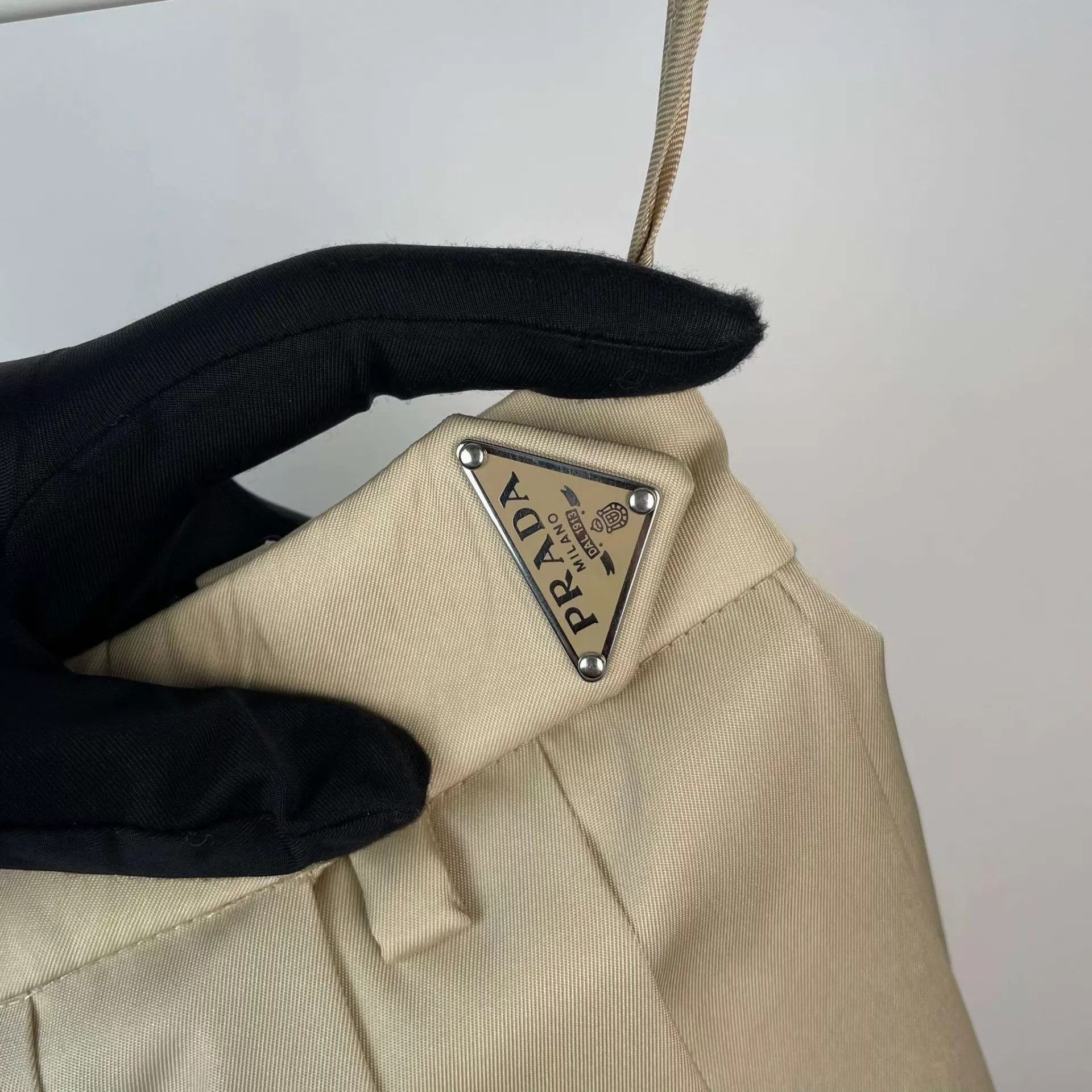 Prada Prada Canvas Pleated Long Dress 38 Khaki NWT Size 26" / US 2 / IT 38 - 9 Thumbnail