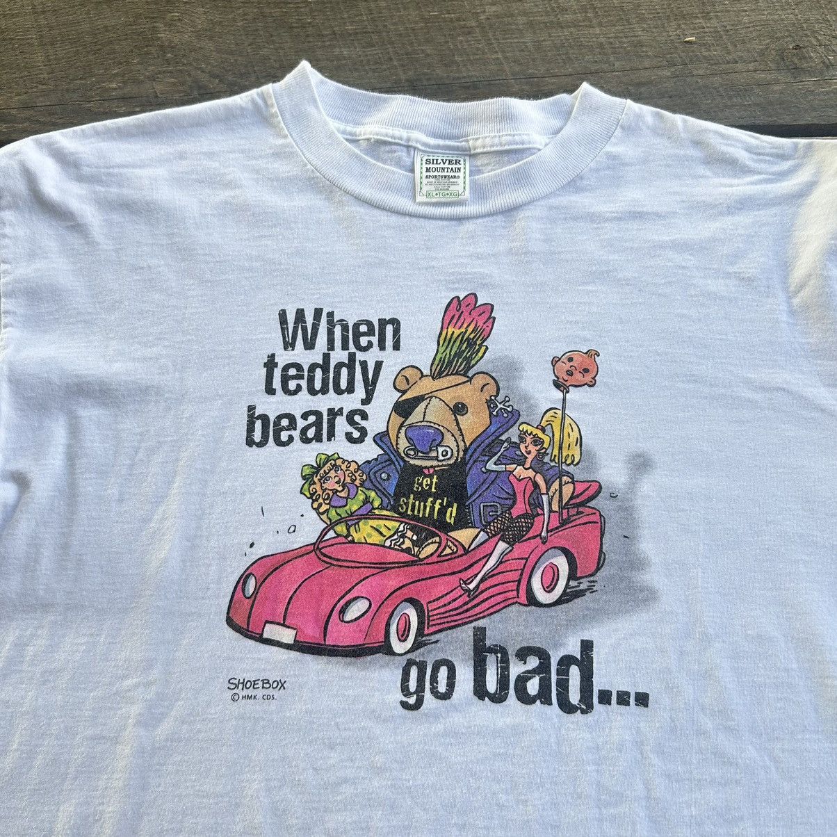 Vintage Vintage 90s When Teddy Bears Go Bad Funny Humor Punk T Shirt Size US XL / EU 56 / 4 - 4 Thumbnail
